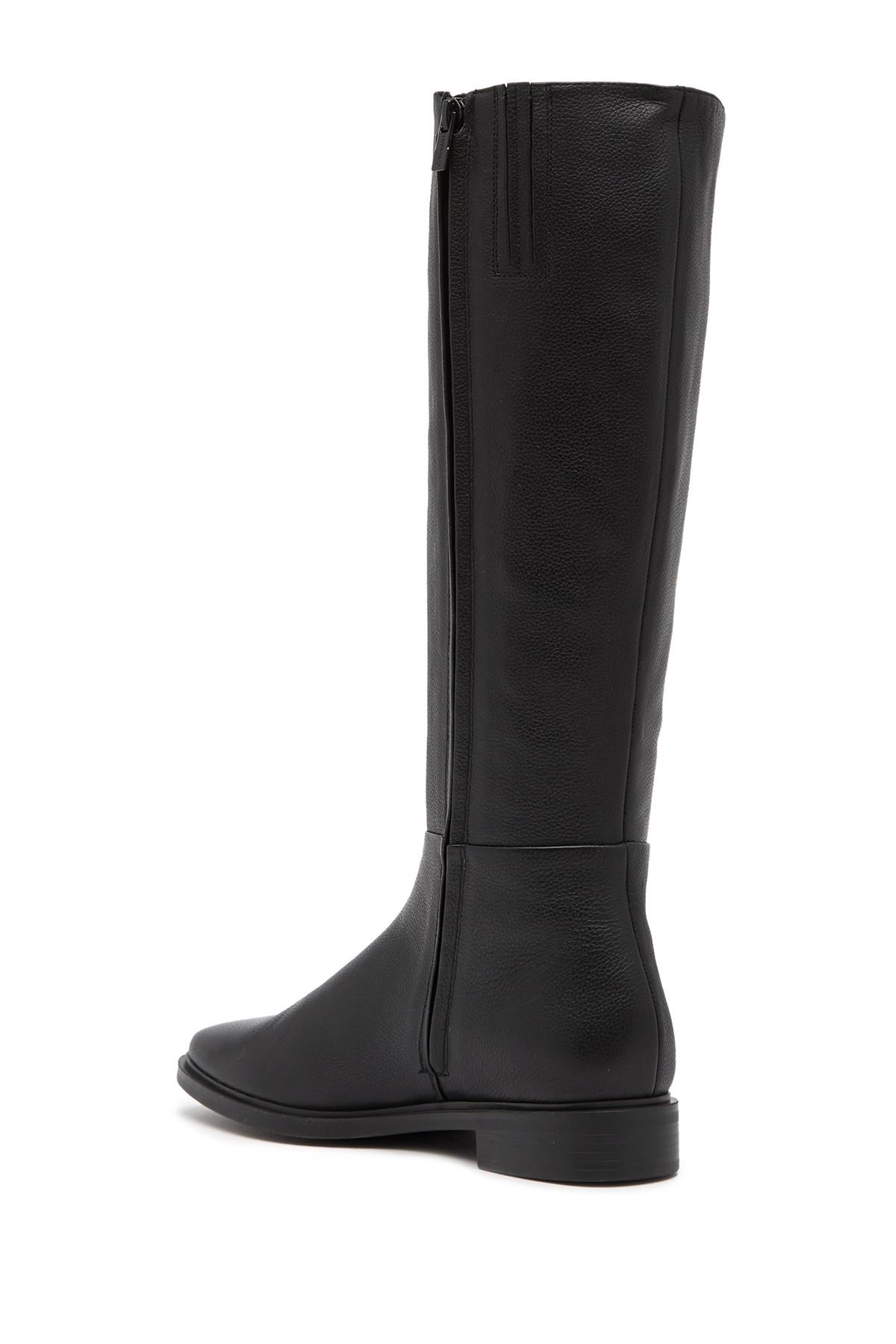 calvin klein francine leather tall boots