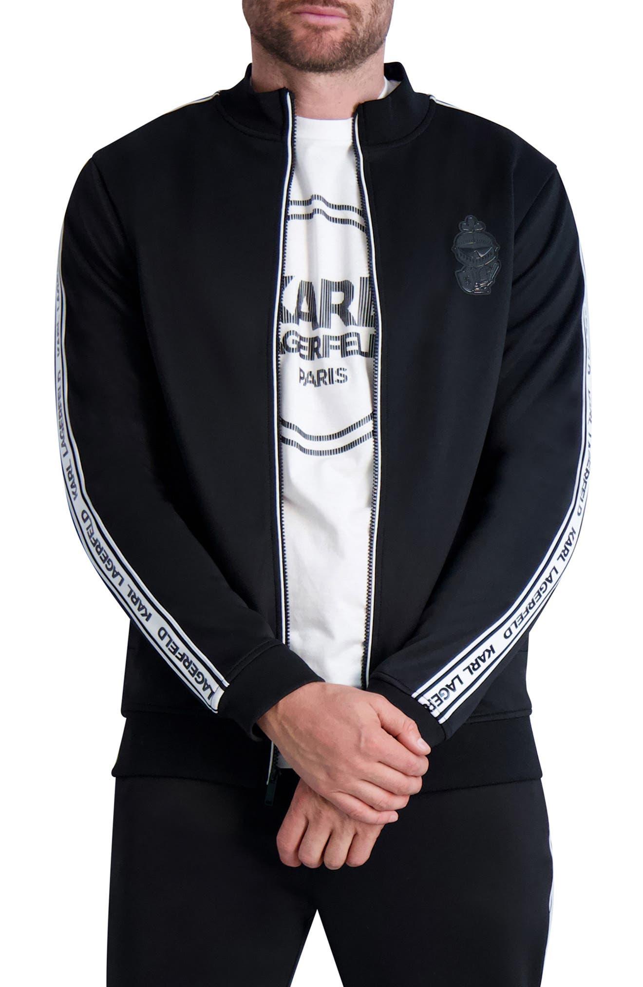 Karl Lagerfeld Karl Armour Track Jacket in Black for Men | Lyst