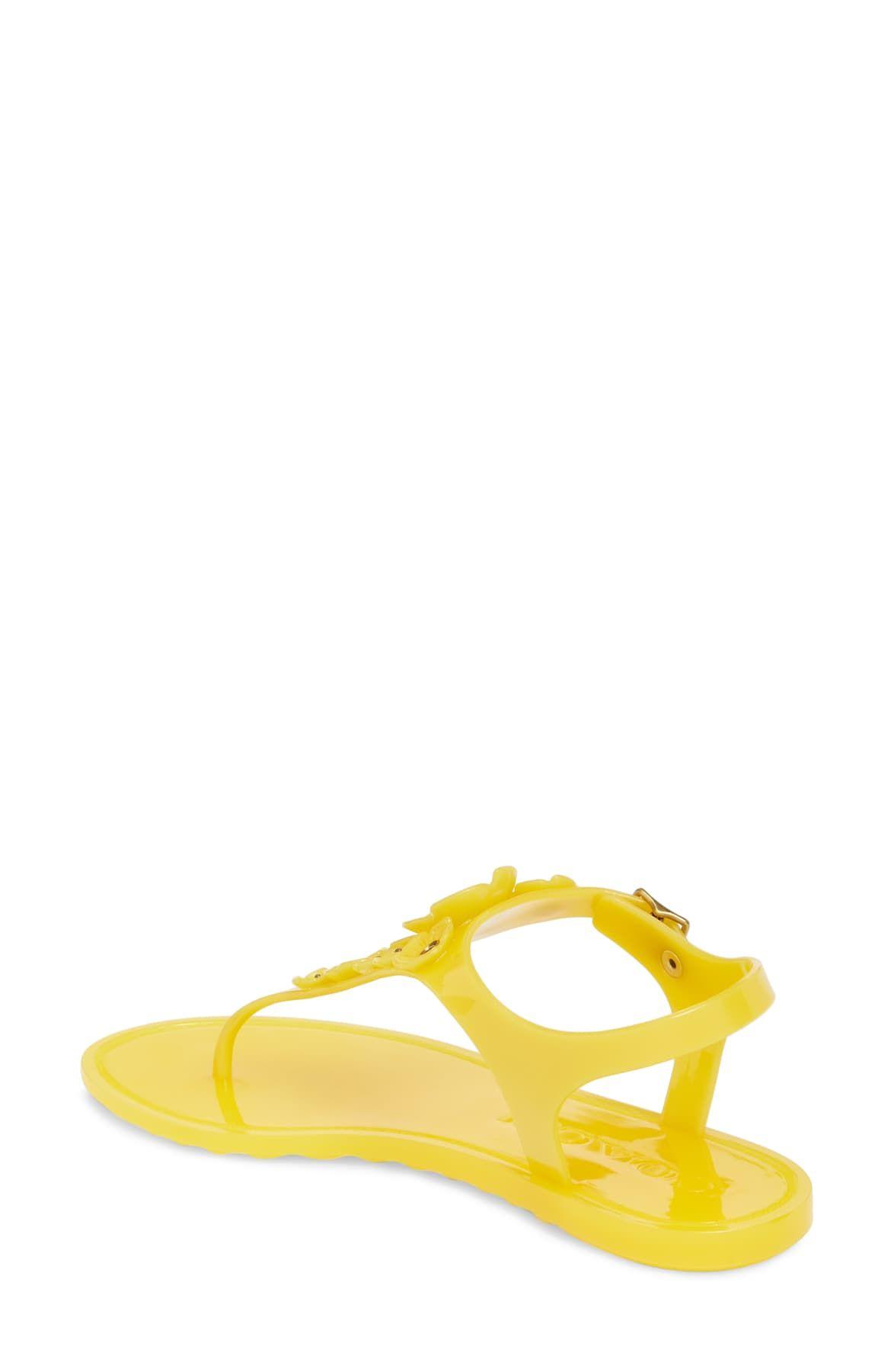 coach tea rose jelly sandals