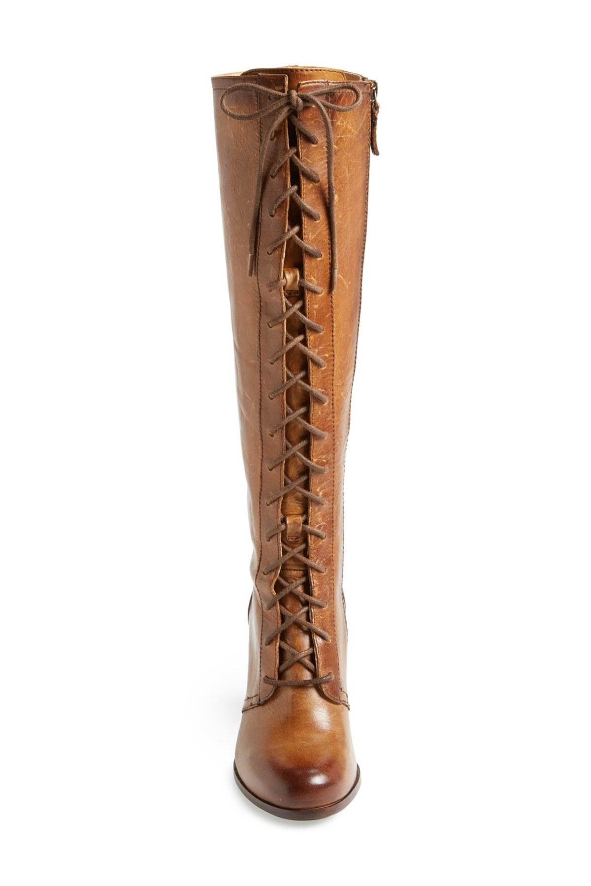 frye tall lace up boots