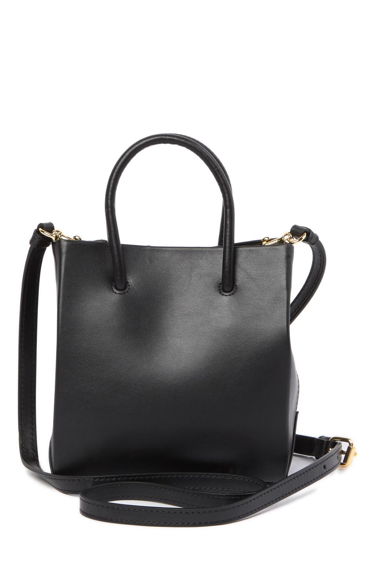 Moschino Leather Brand Logo Mini Tote Bag in Black - Lyst