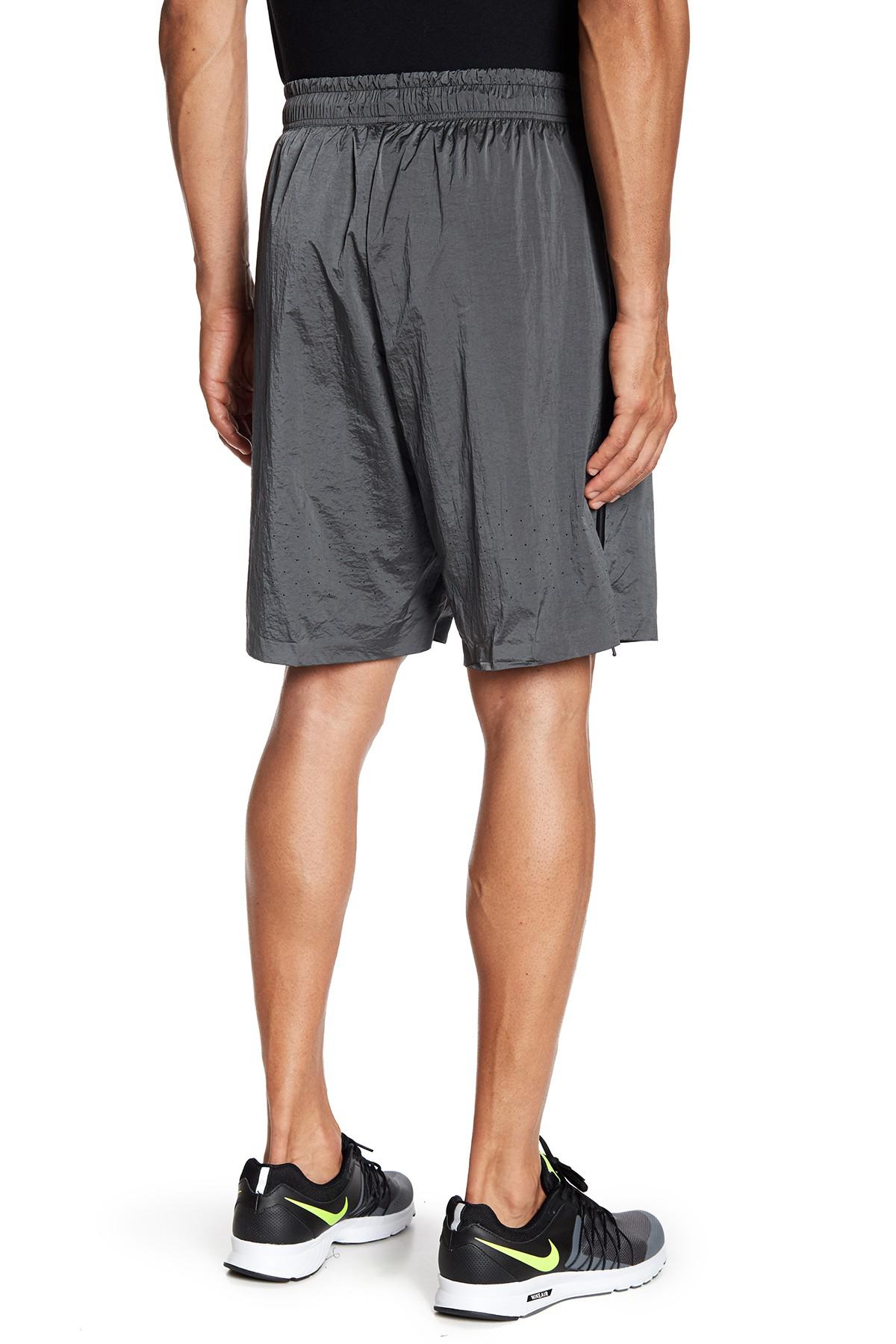 Nike Synthetic Side Zip Panel Drawstring Shorts in Black for Men | Lyst