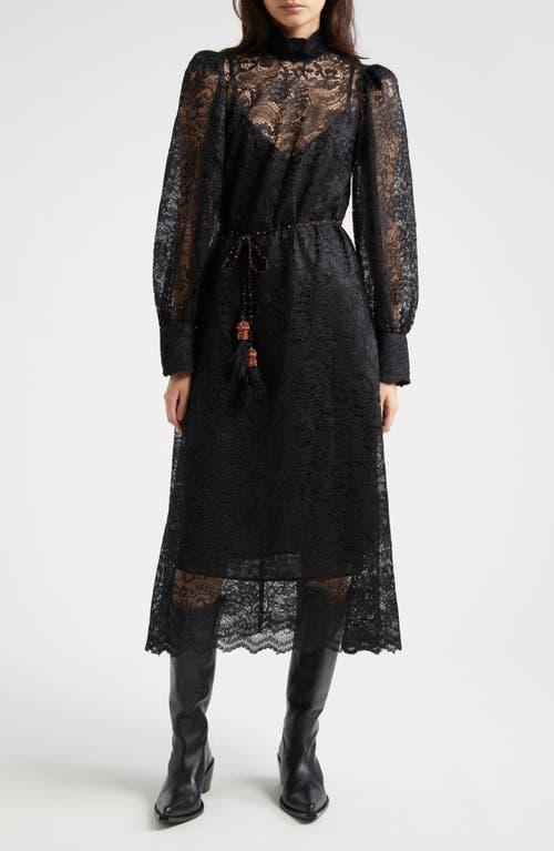 chinese dress ladies Black Soft Garden Lace Maxi Dress – FARM Rio