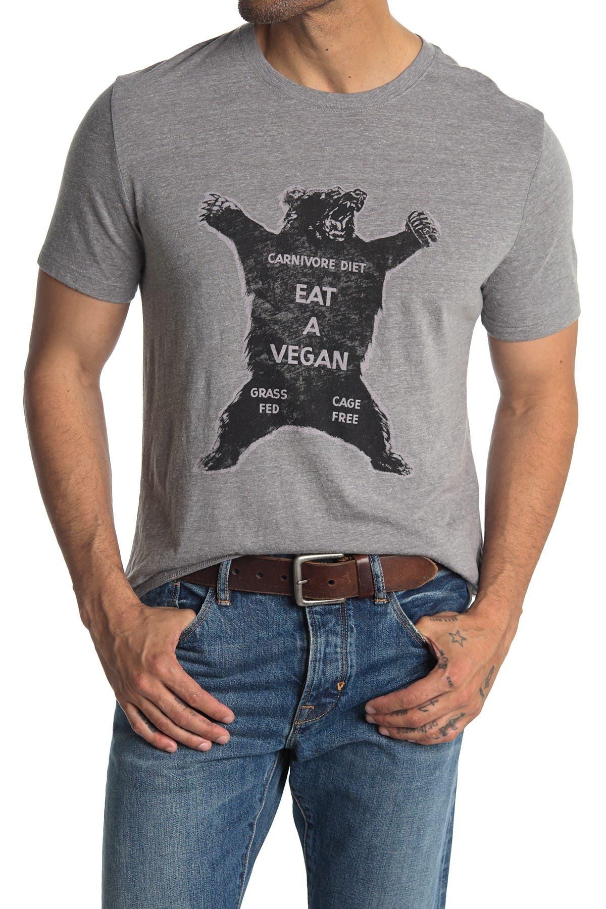 Lucky Brand 'eat A Vegan' Graphic T-shirt in Gray for Men