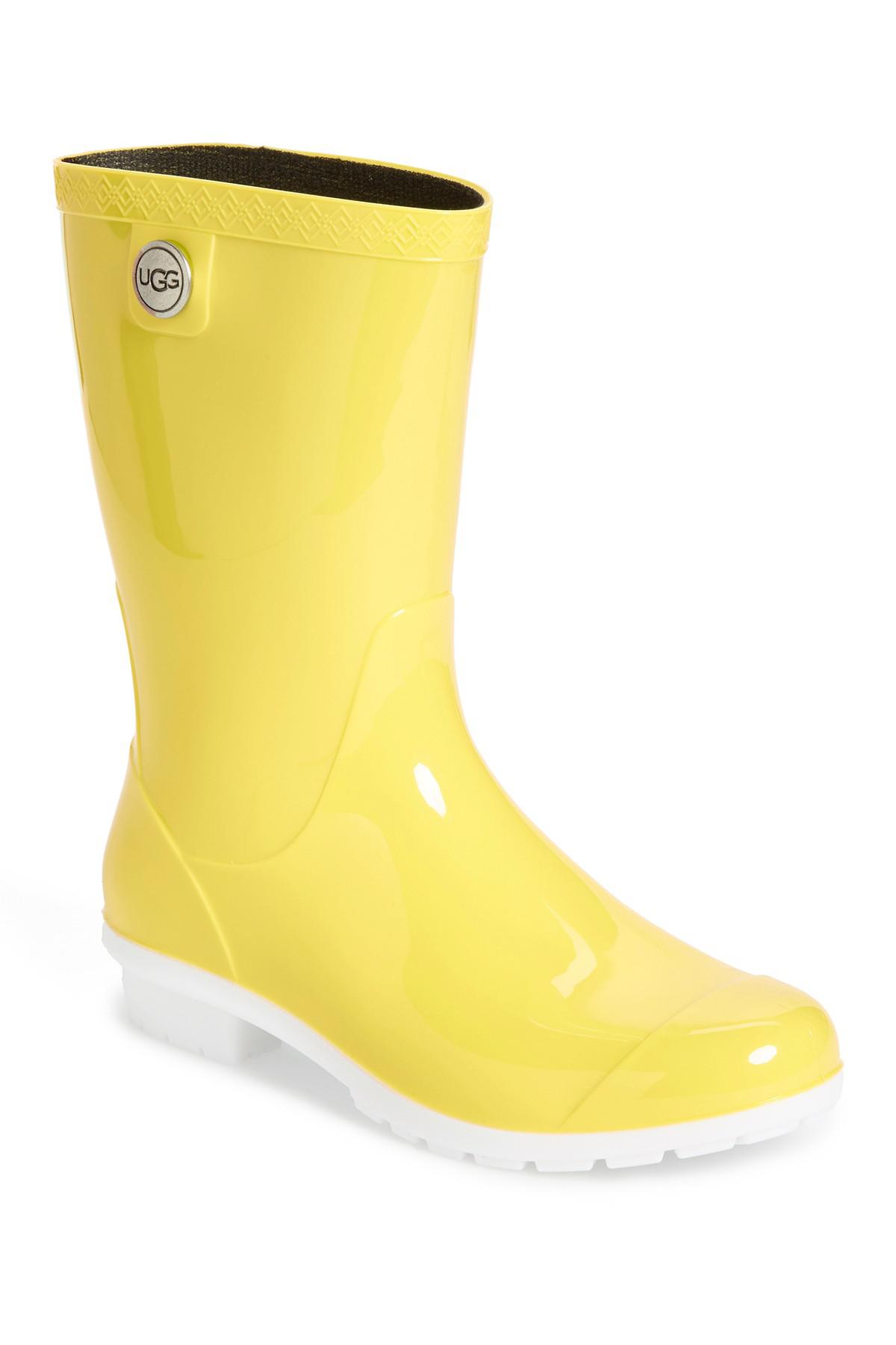 yellow ugg rain boots
