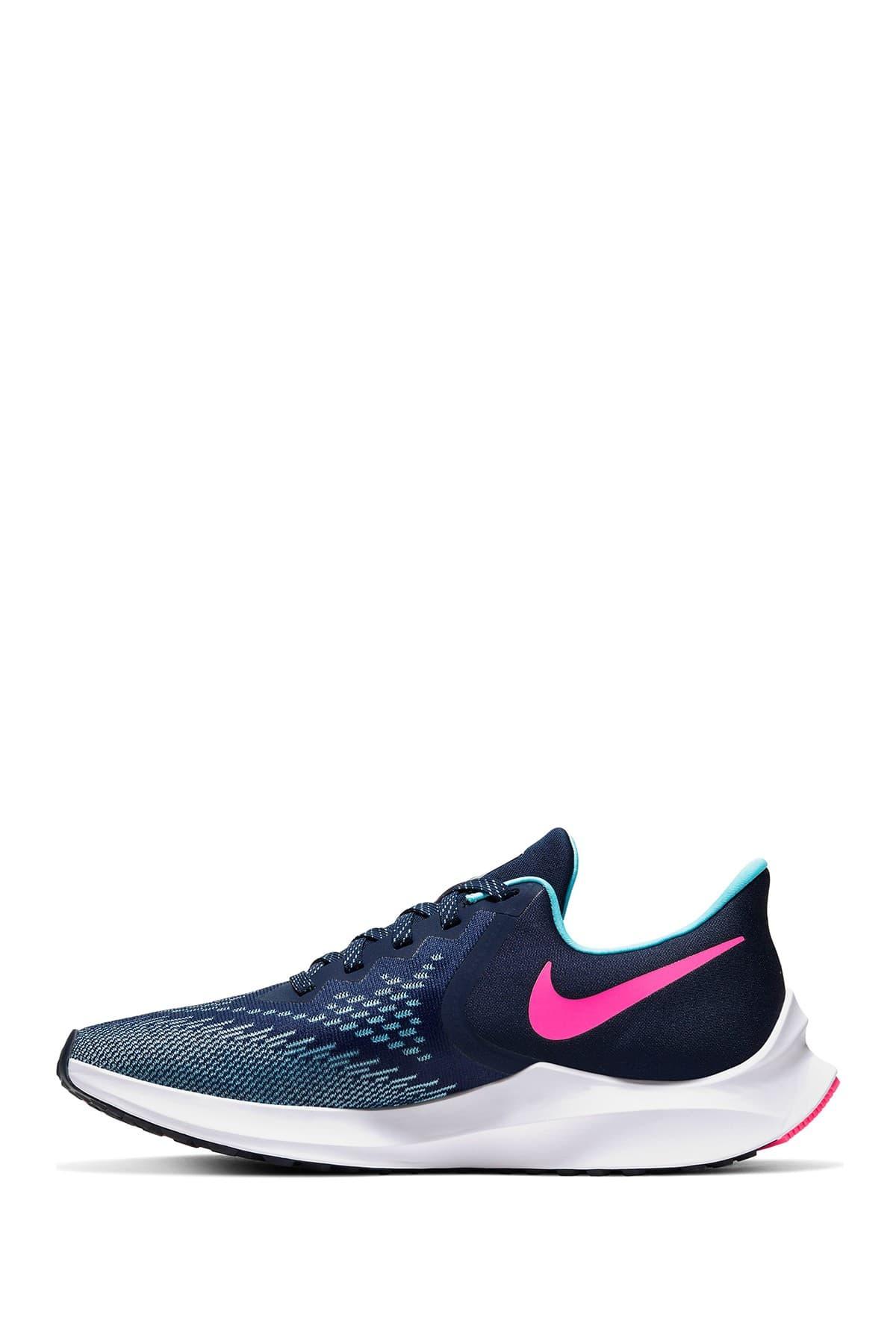 Nike Zoom Winflo 6 Running Shoes in Navy/Pink/Mint (Blue) | Lyst