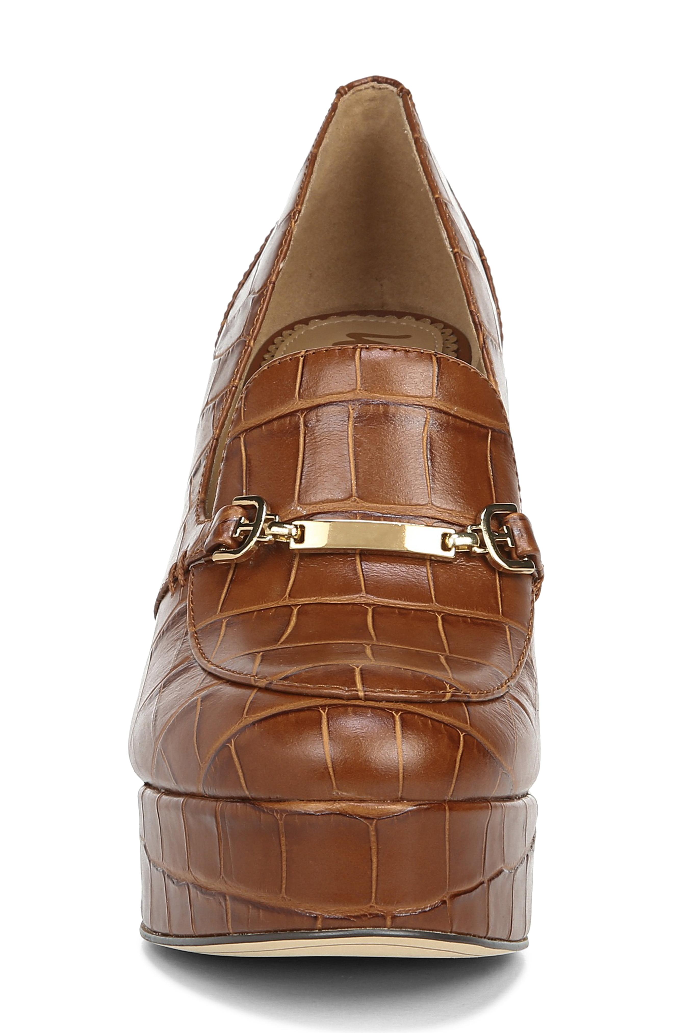 Brown Sam Edelman Croc Loafers Aurelie Platform Loafer Sam Edelman