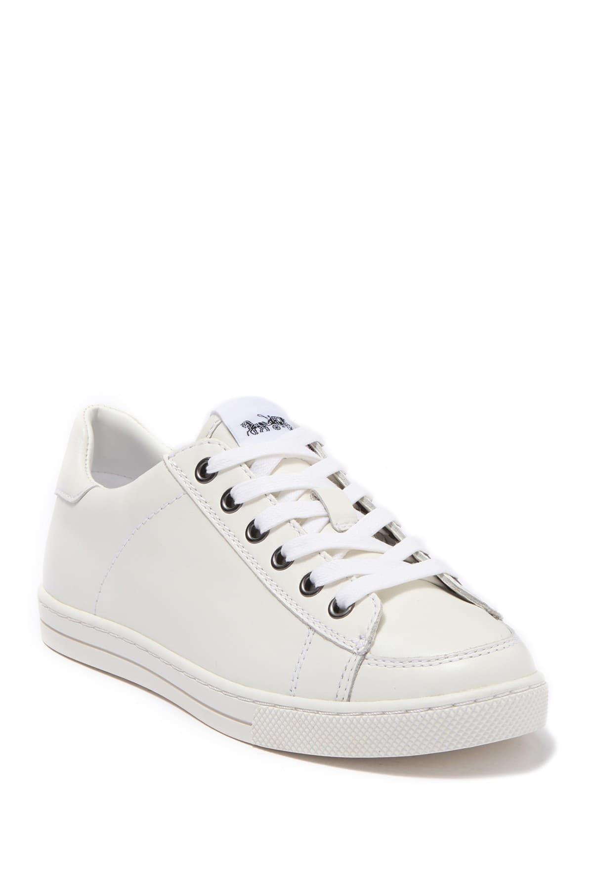 Coach Women's Lowline Leather Cupsole Trainers - Optic White/Midnight Navy  | Trainers, Leather, White sneaker