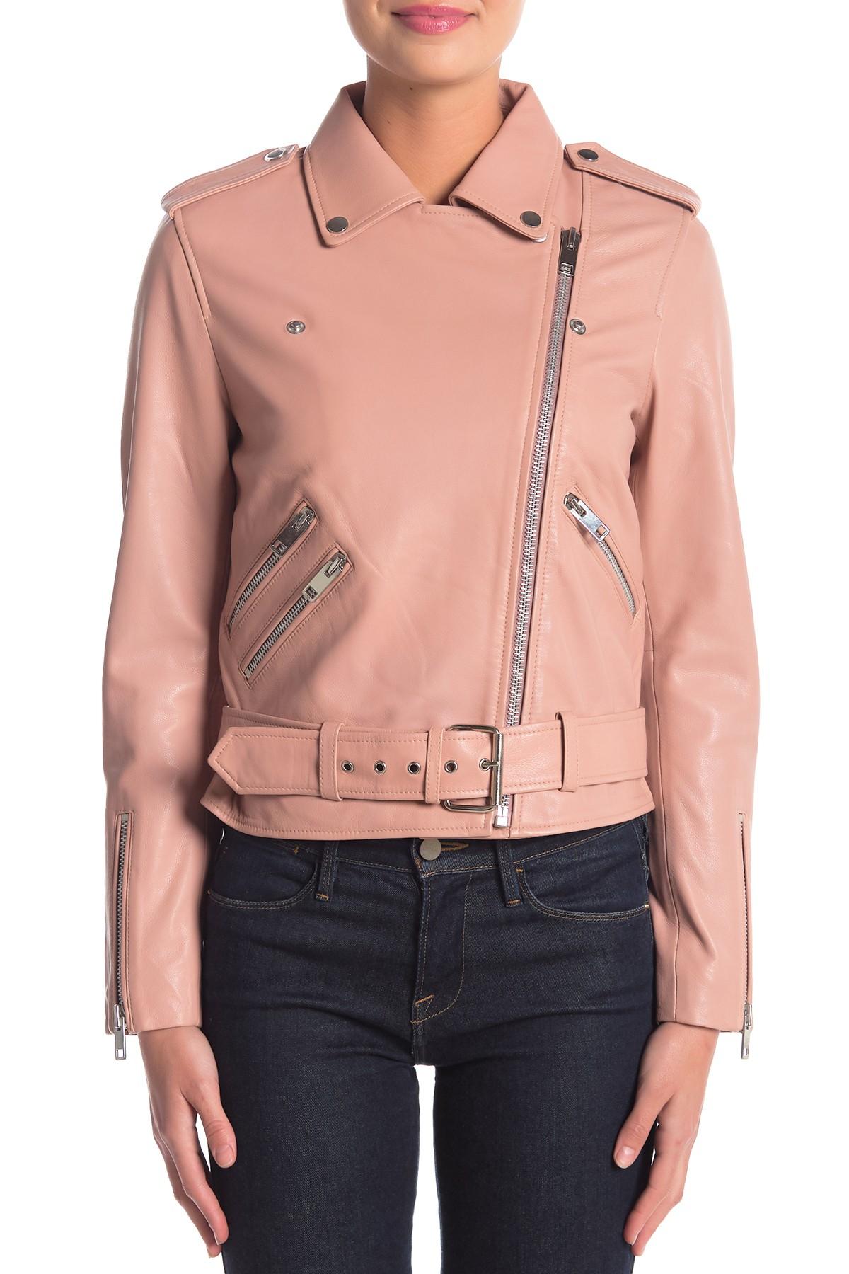 Lyst - Walter Baker Allison Leather Jacket in Pink