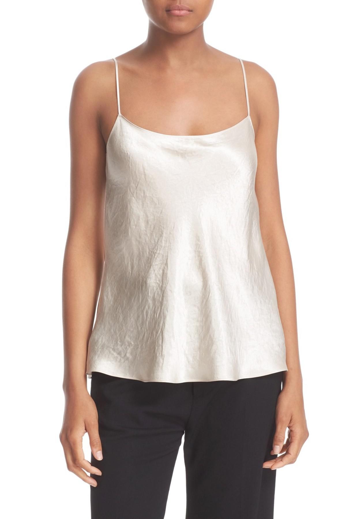 white satin camisole
