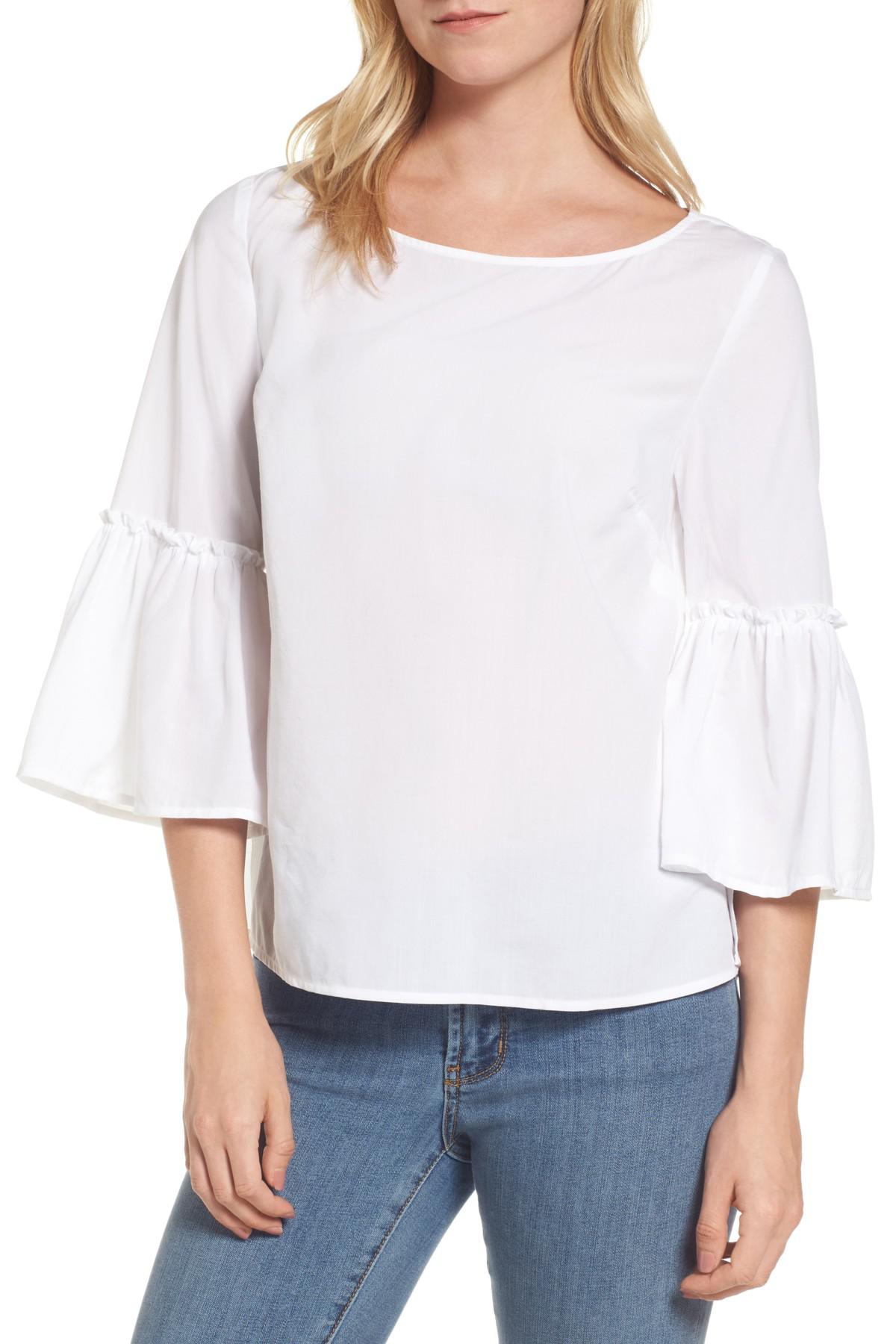 white bell sleeve