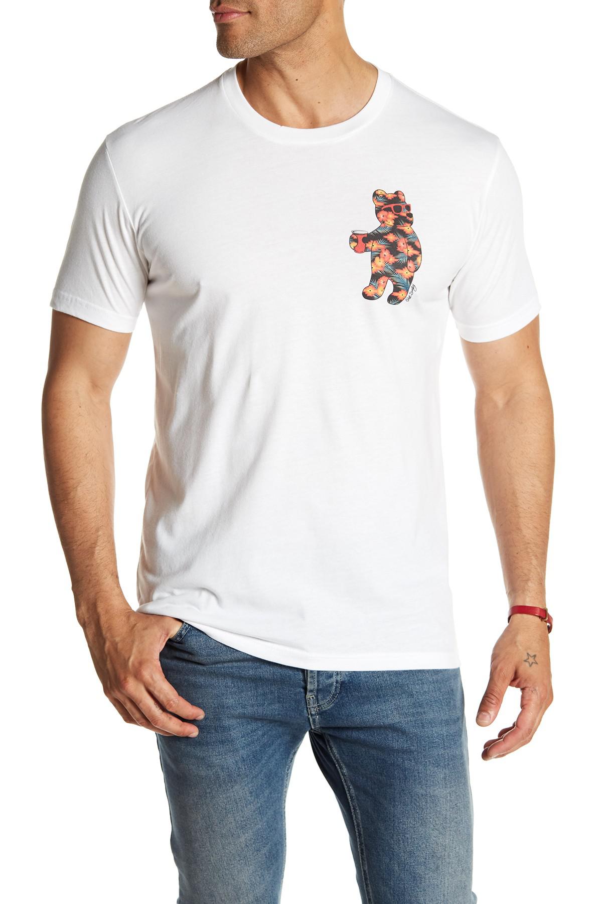 Society Tropical Bear Graphic Tee in White Men | Lyst