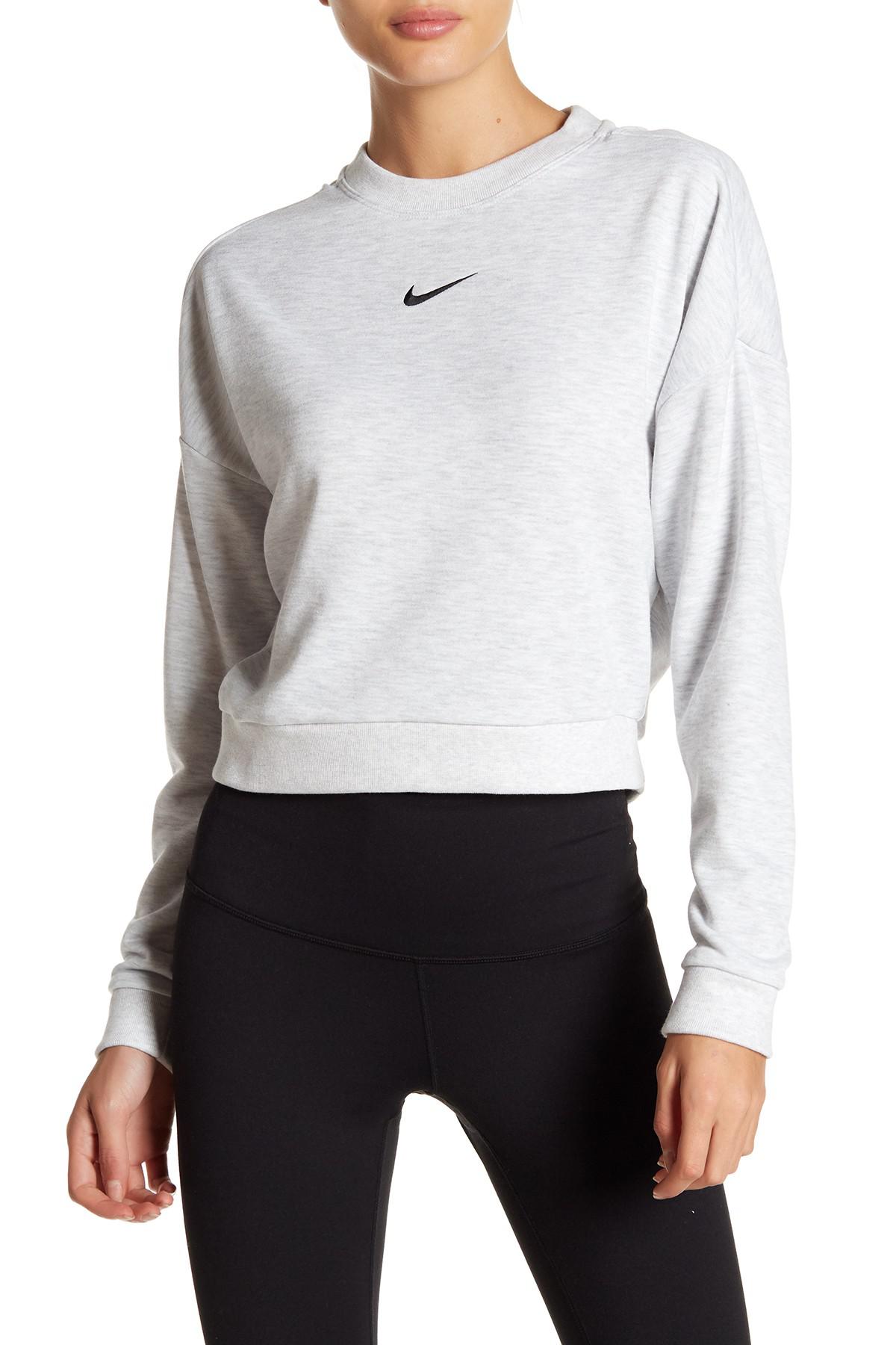 nike dri fit cropped sweatshirt