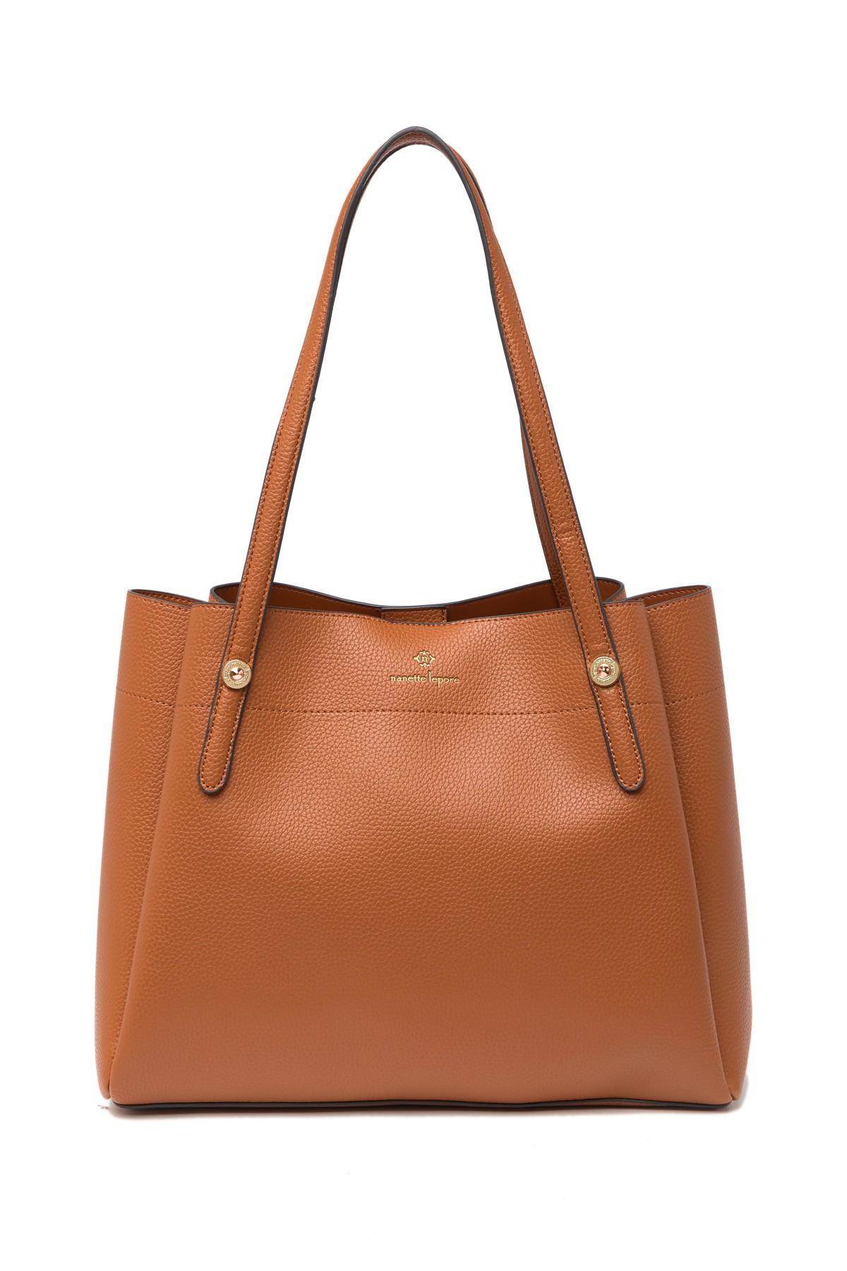 Nanette Lepore Asahi Triple Section Shoulder Bag in Brown | Lyst