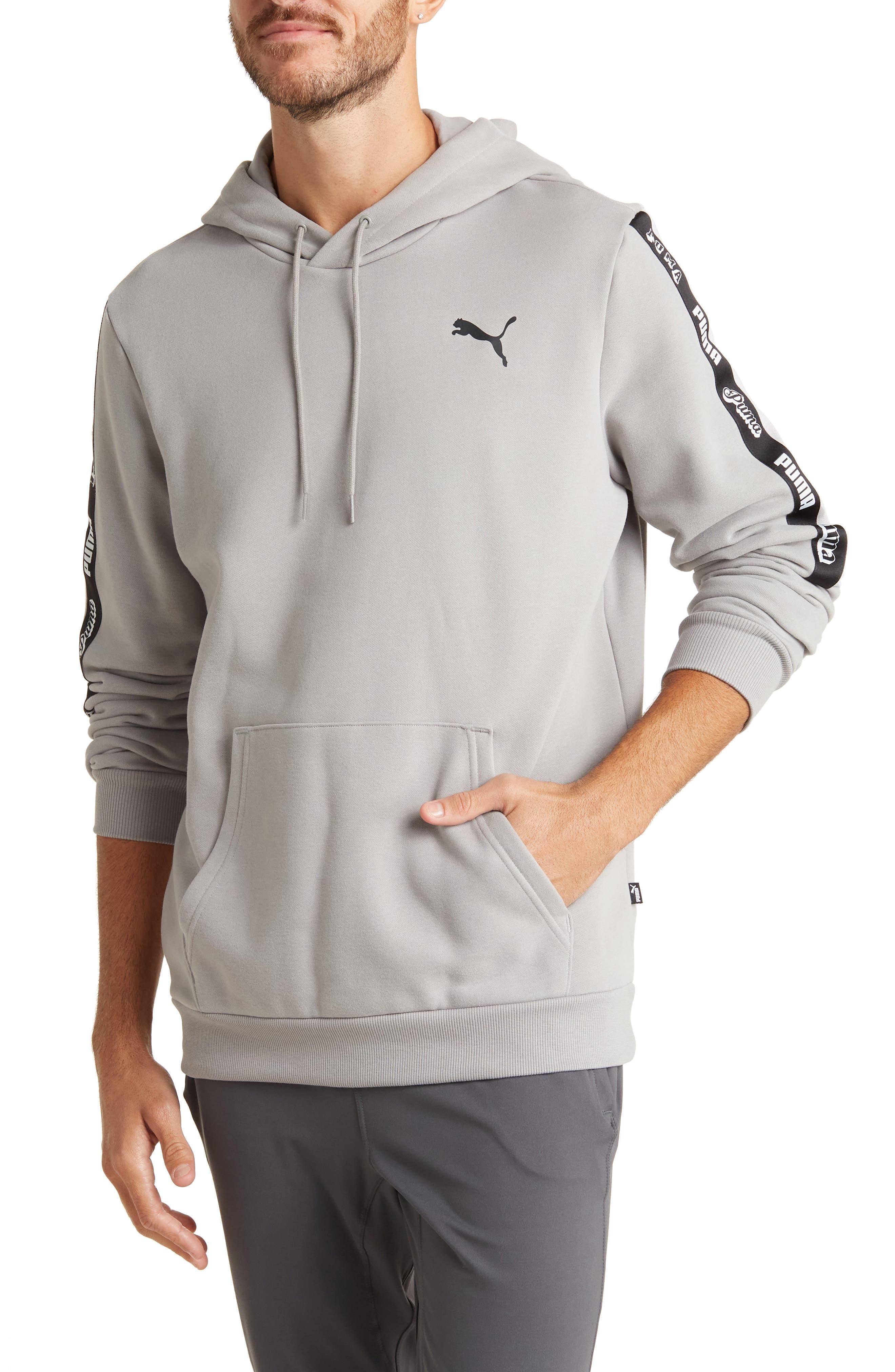 PUMA Boldface Logo Tape Hoodie in Gray for Men | Lyst