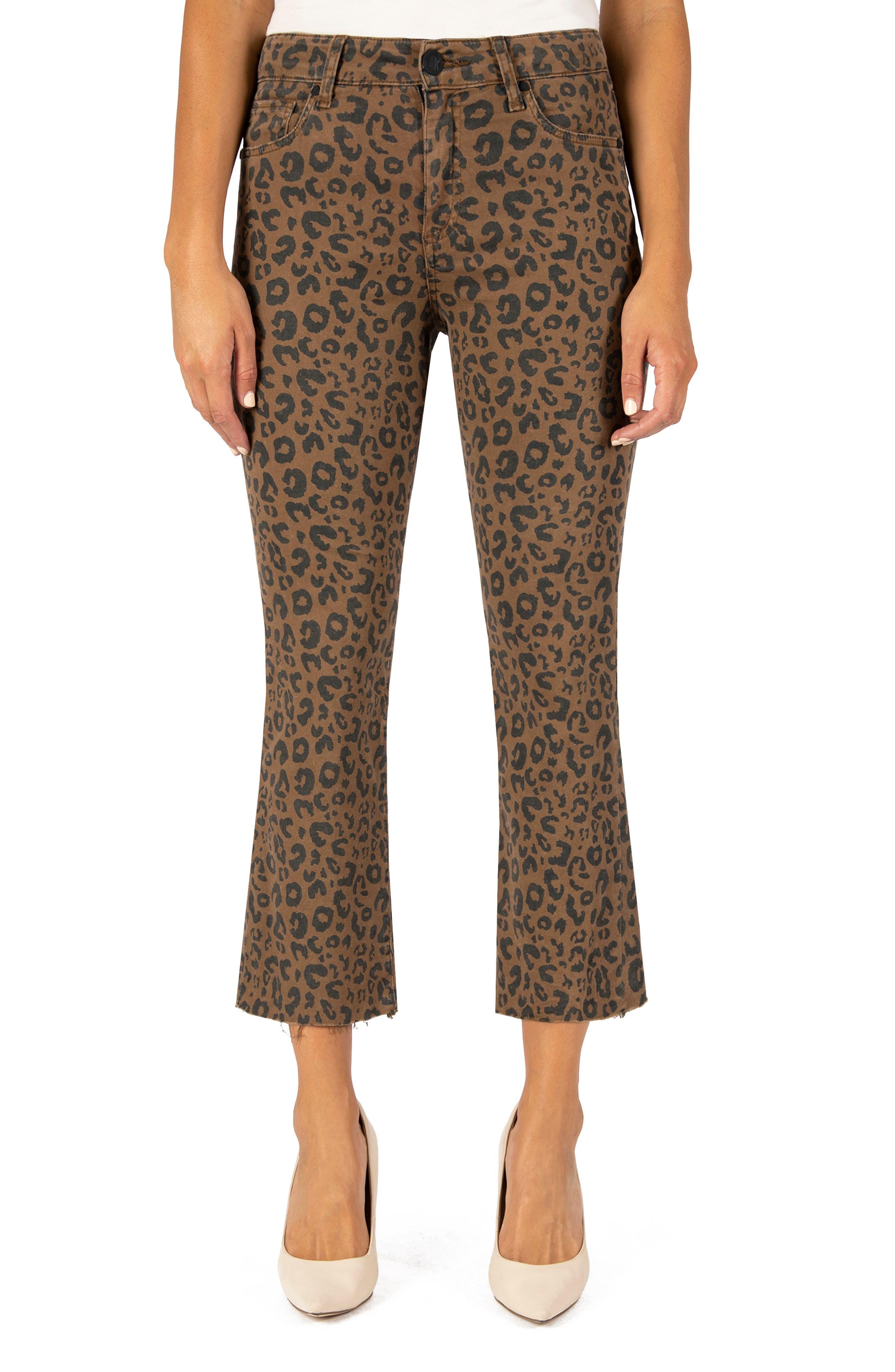 High Waist Ankle Flare Jeans In Mocha 