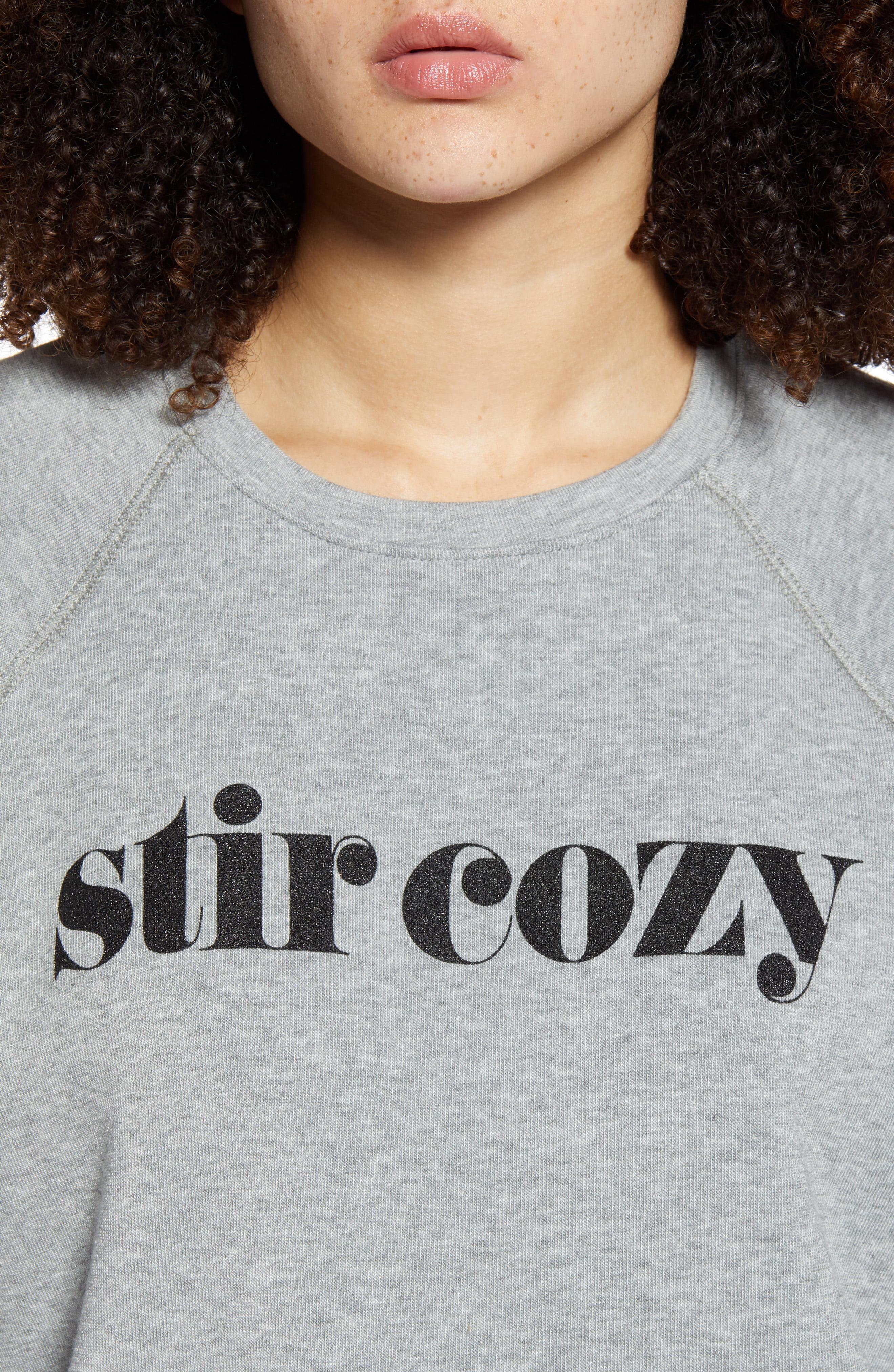 cozy graphic sweatshirt