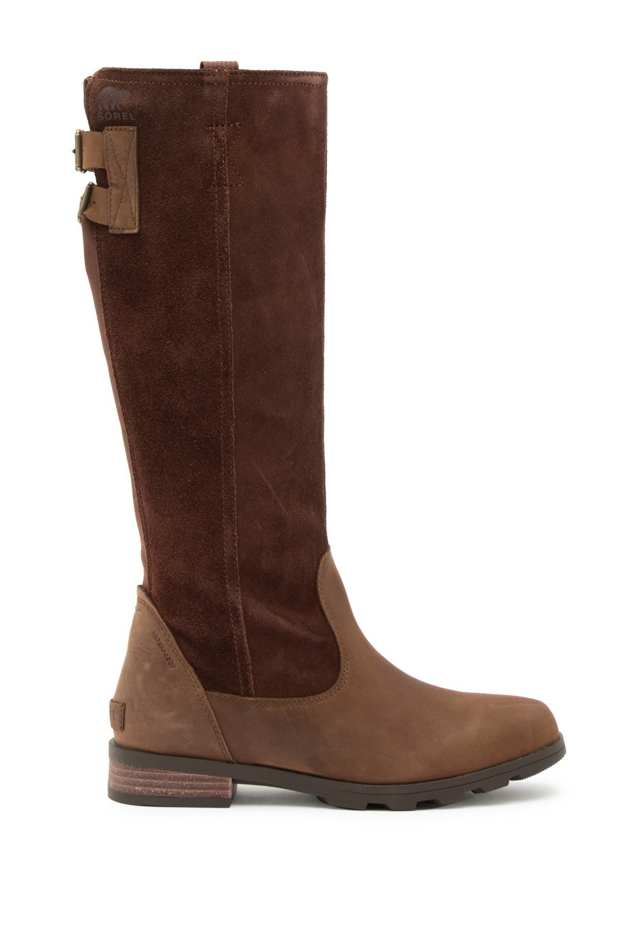 Sorel Leather Emelie Tall Boot in Brown - Lyst