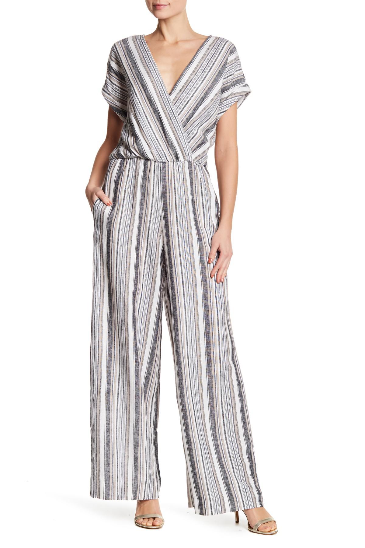 eci striped jumpsuit