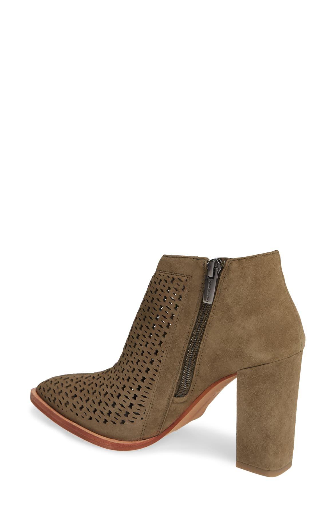 perforated ankle boots