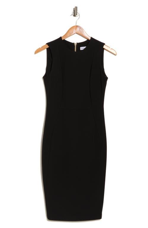 Calvin Klein Sleeveless Sheath Bodycon Dress in Black | Lyst