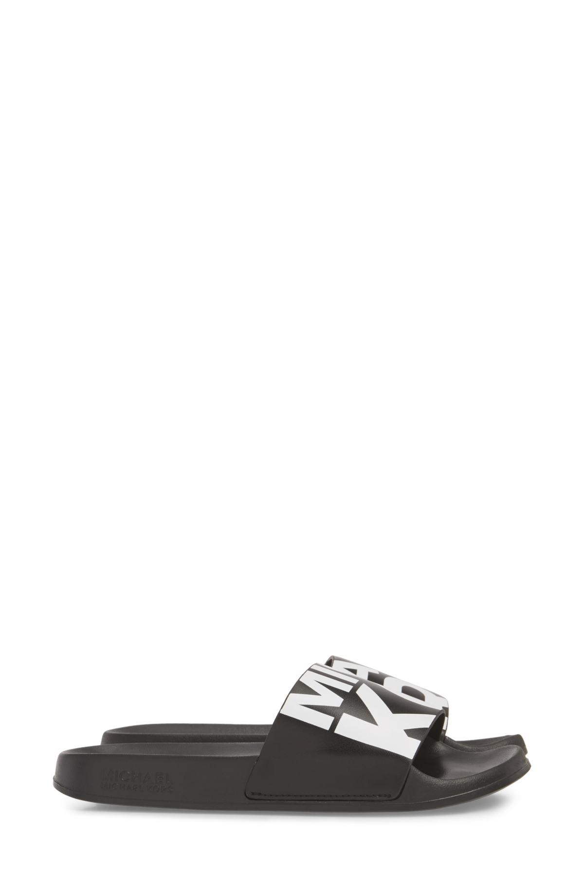 Michael Kors Synthetic Gilmore Graphic Logo Slide Sandal - Lyst