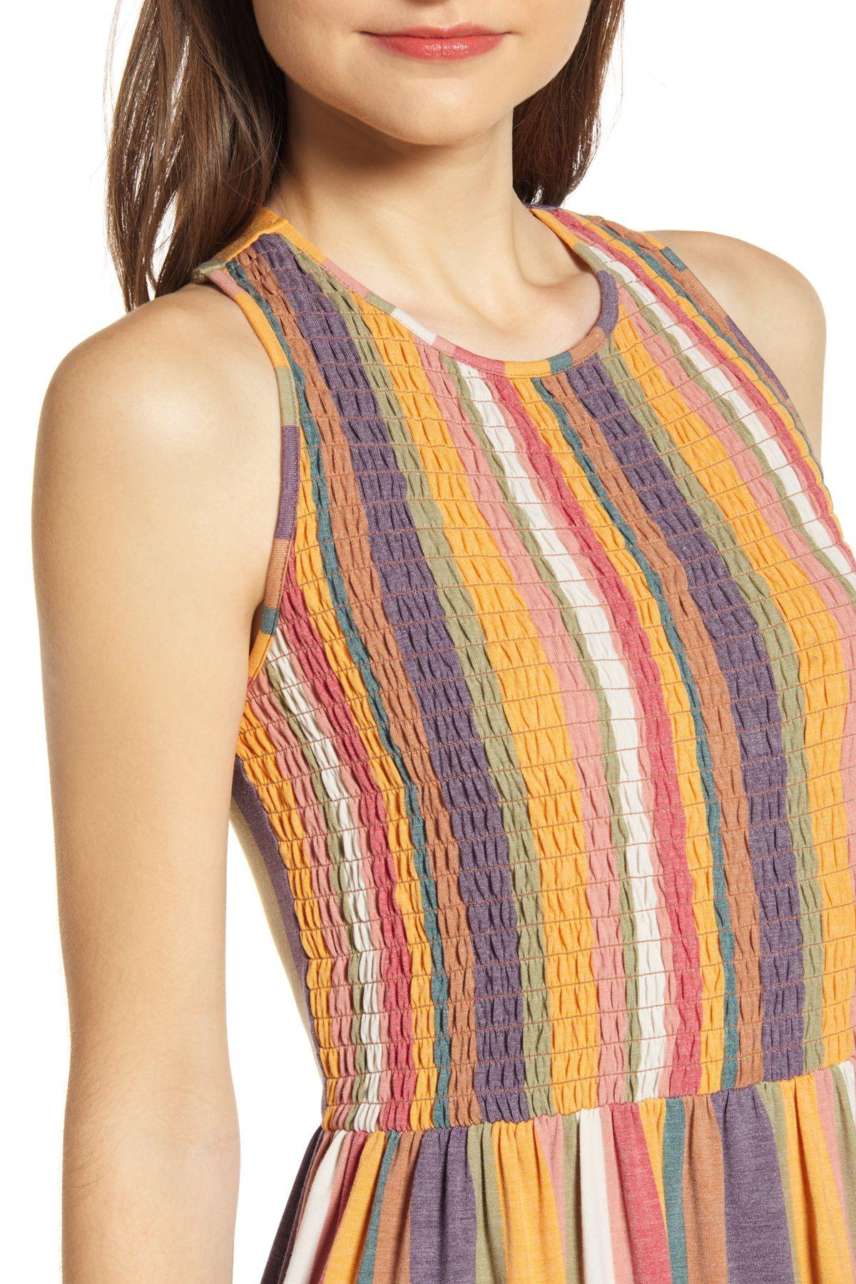 bp smocked midi dress