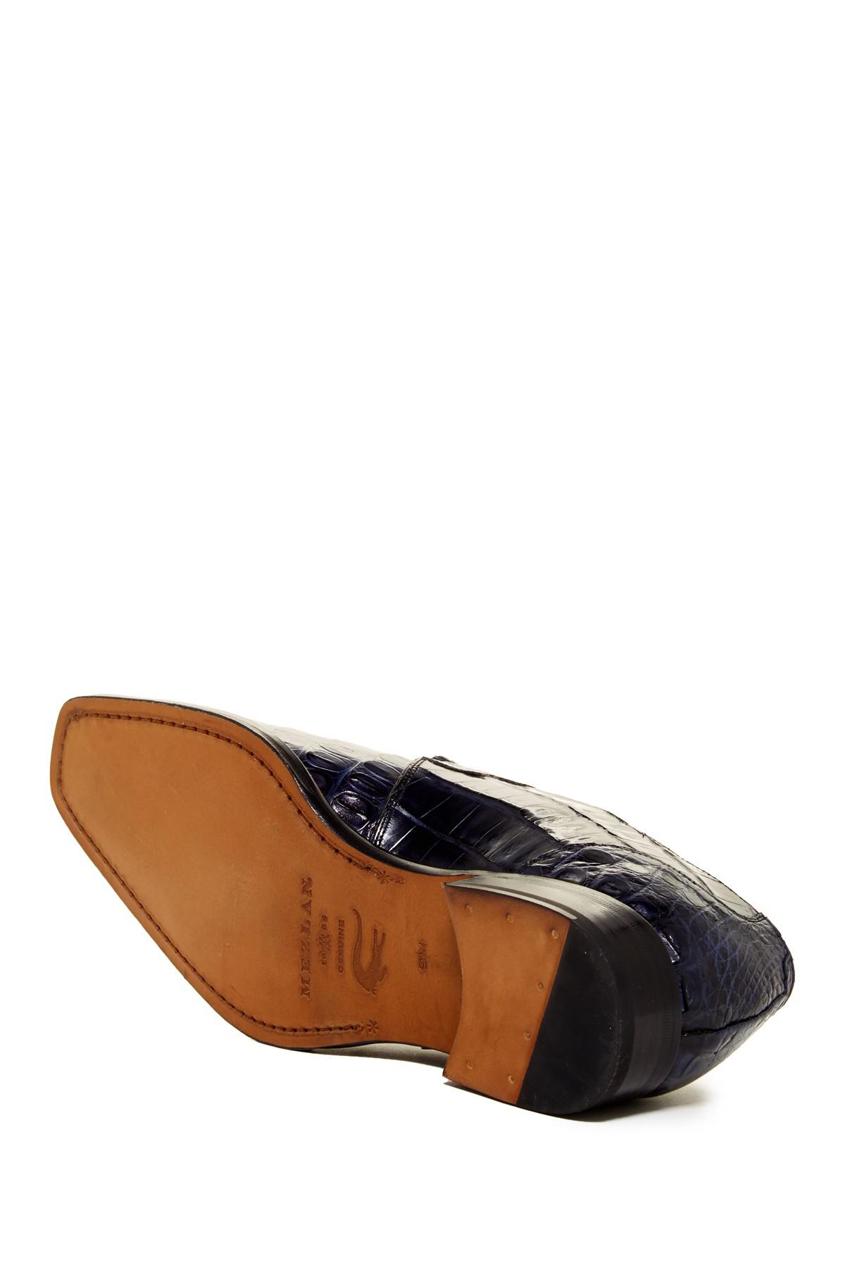 mezlan gables genuine crocodile monk strap shoe