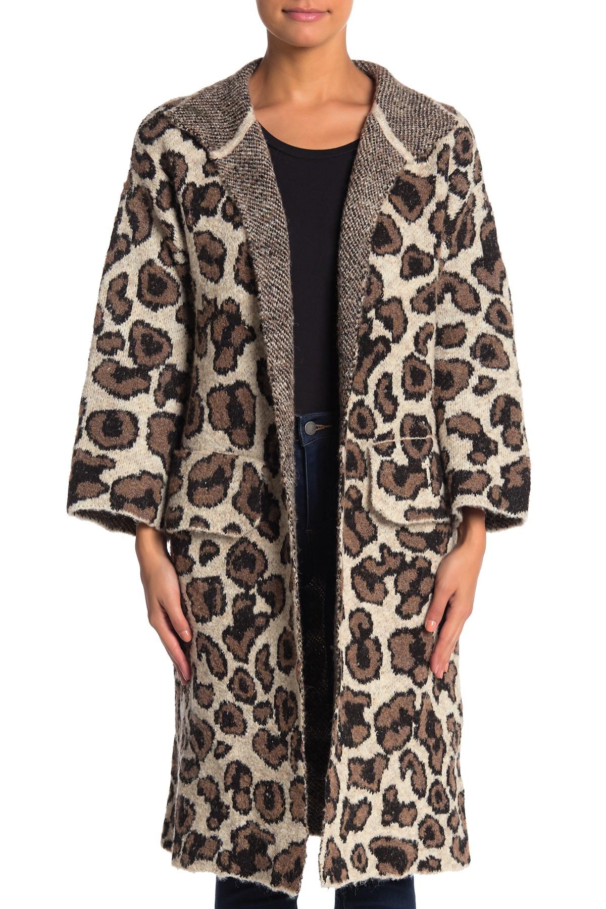 love token leopard sweater