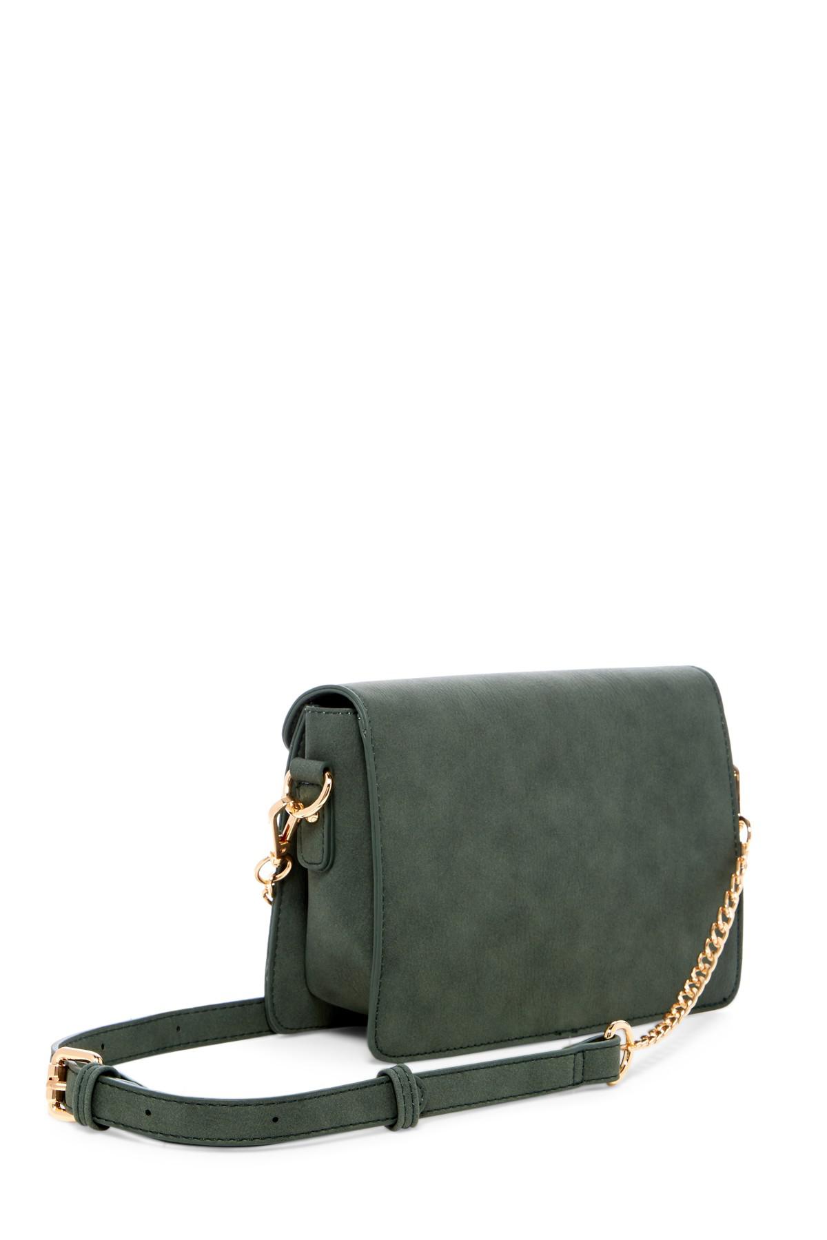 Urban Expressions Arabella Embroidered Vegan Leather Clutch in Green | Lyst