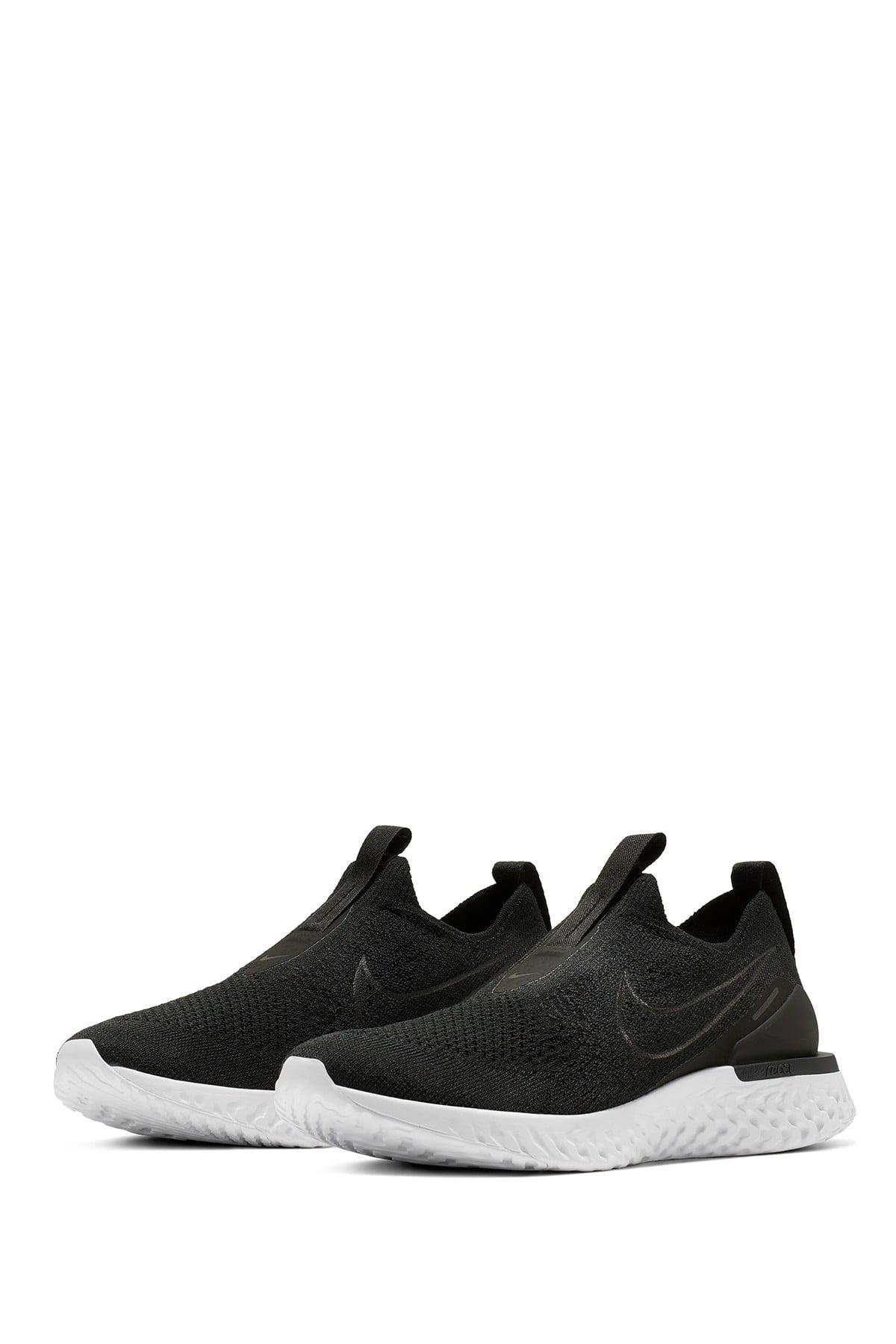 Nike Rubber Epic React Flyknit 2 Running Shoe in Black/ Black/ White (Black)  | Lyst