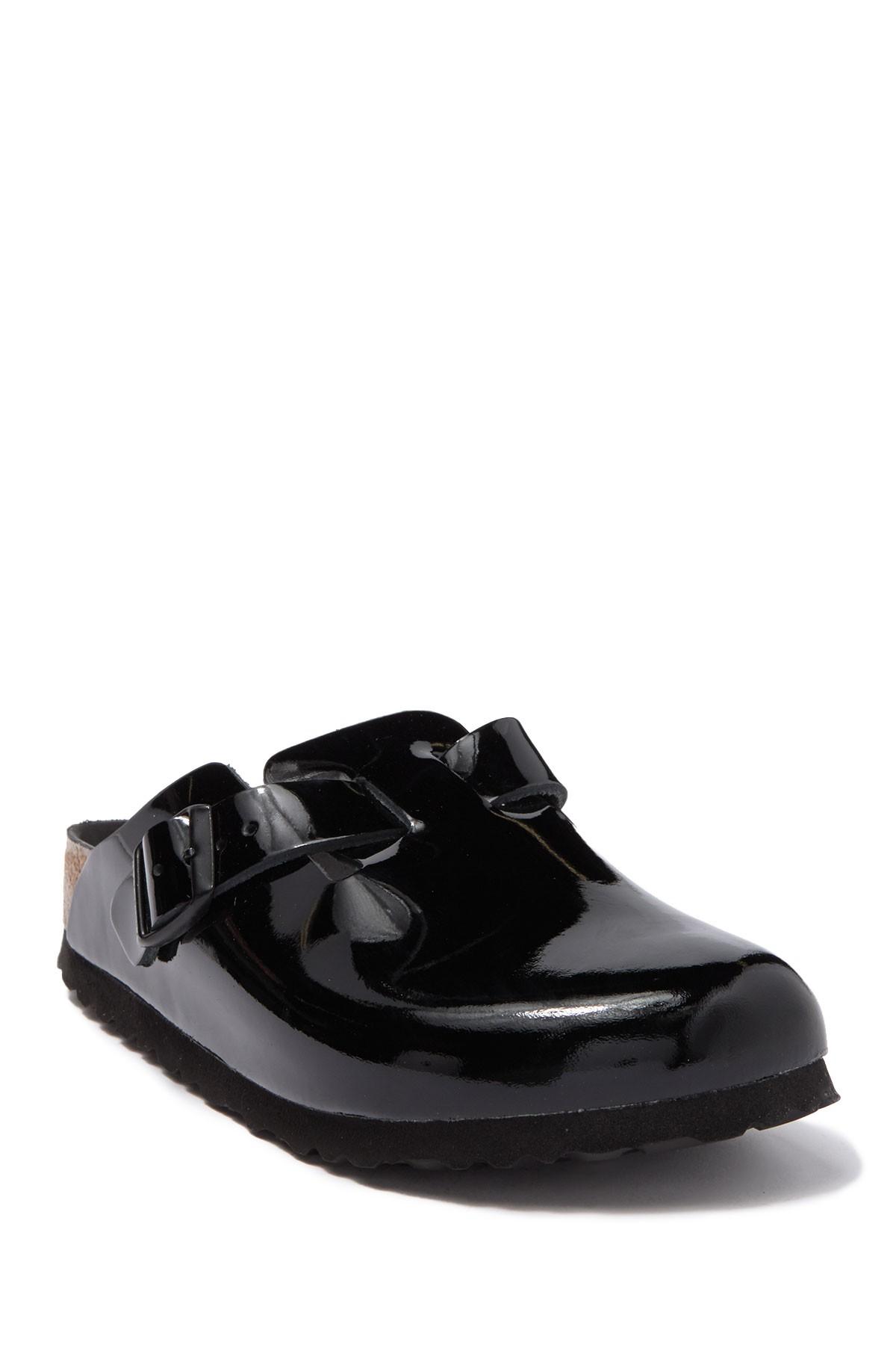 birkenstock boston patent leather clog