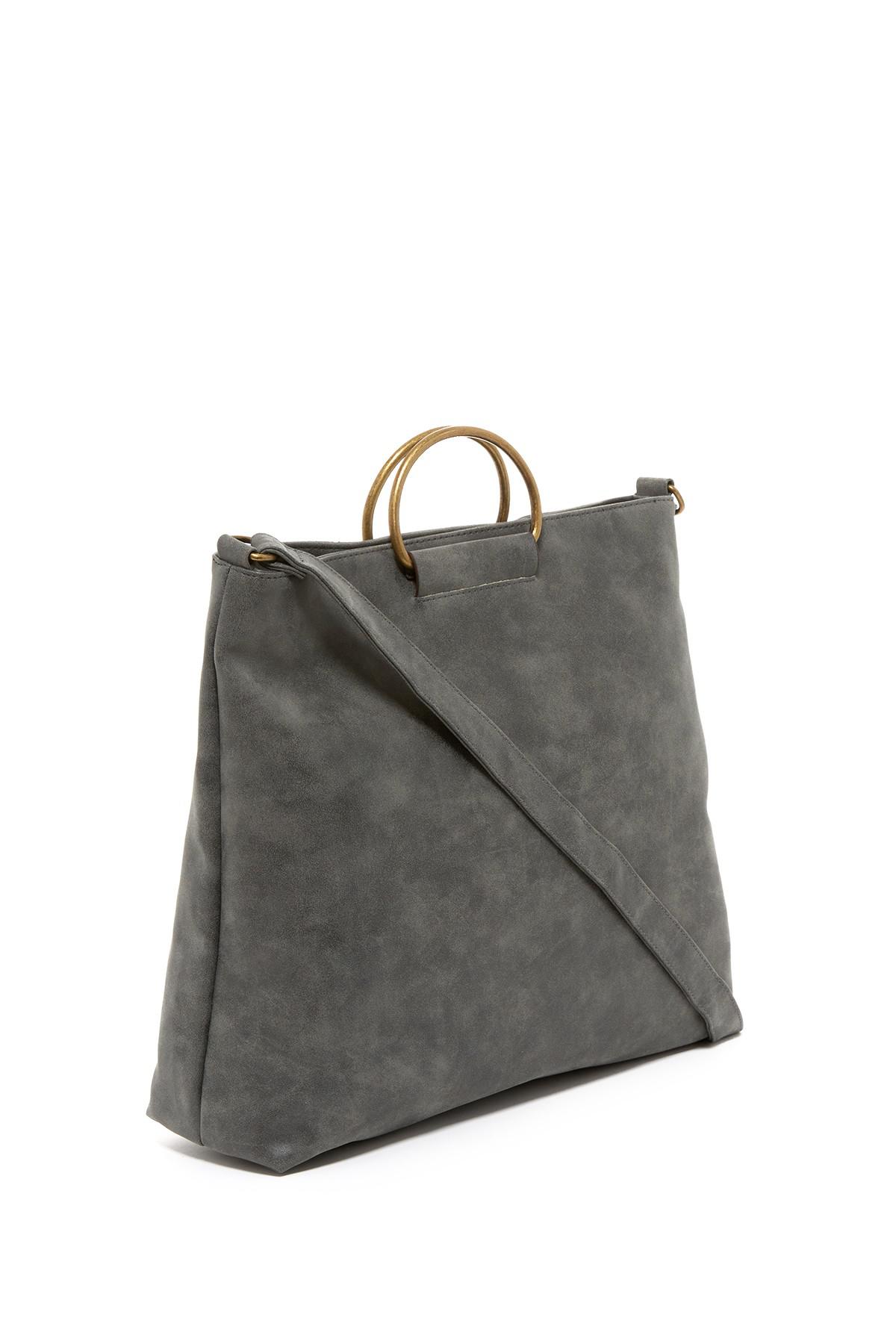 Lyst T Shirt Jeans Perforated Studded Large Ring Shoulder Bag Gallery