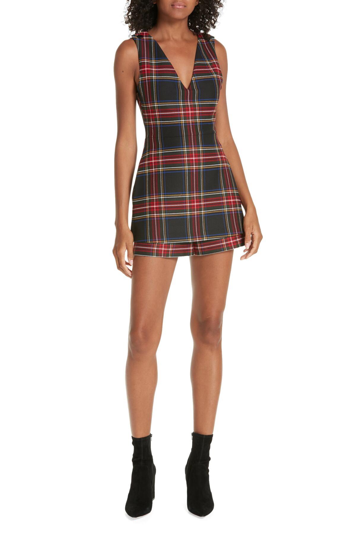 plaid romper
