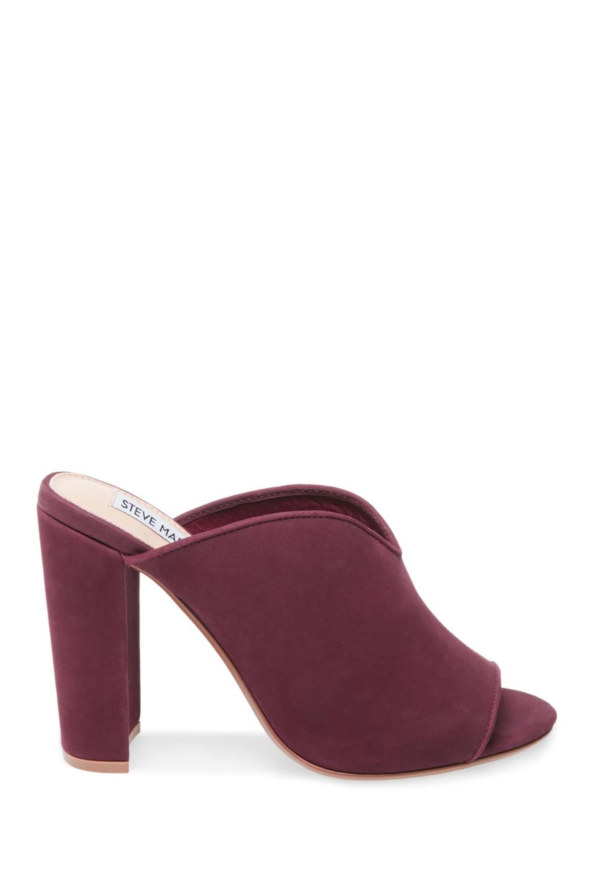 steve madden vista open toe block heel mule