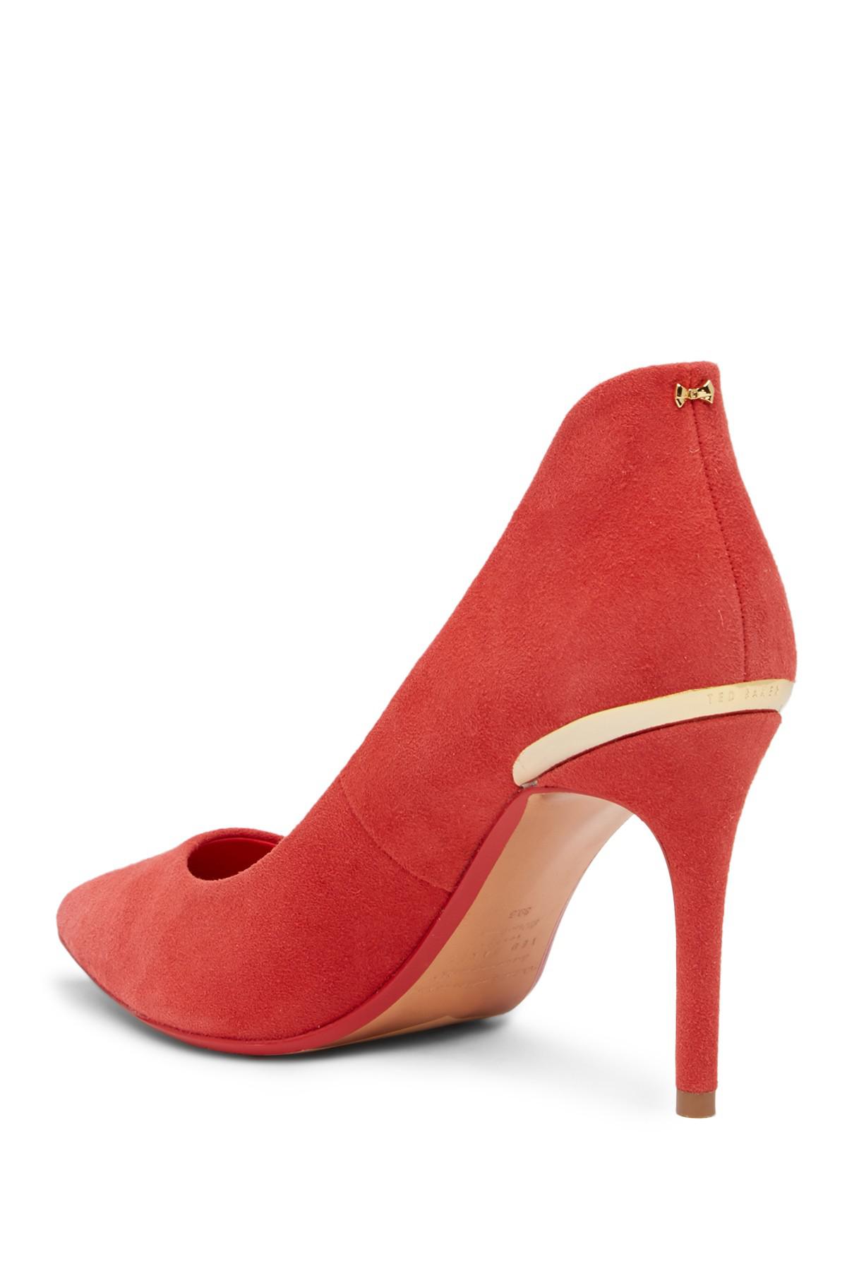 Ted Baker Leather High Back Court Shoes in Red Lyst