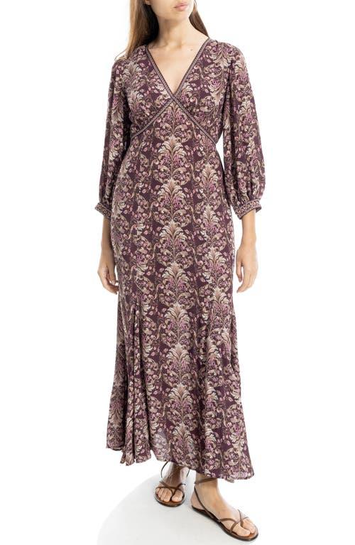 Max Studio Empire Waist Maxi Dress in Purple