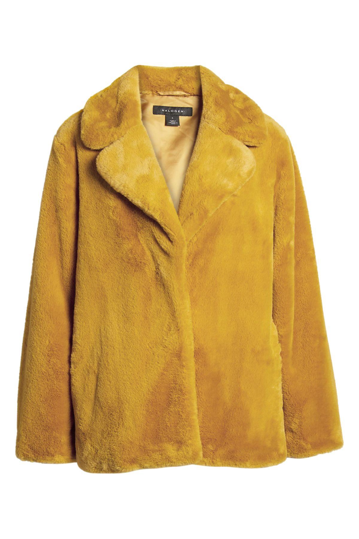 halogen faux fur cape