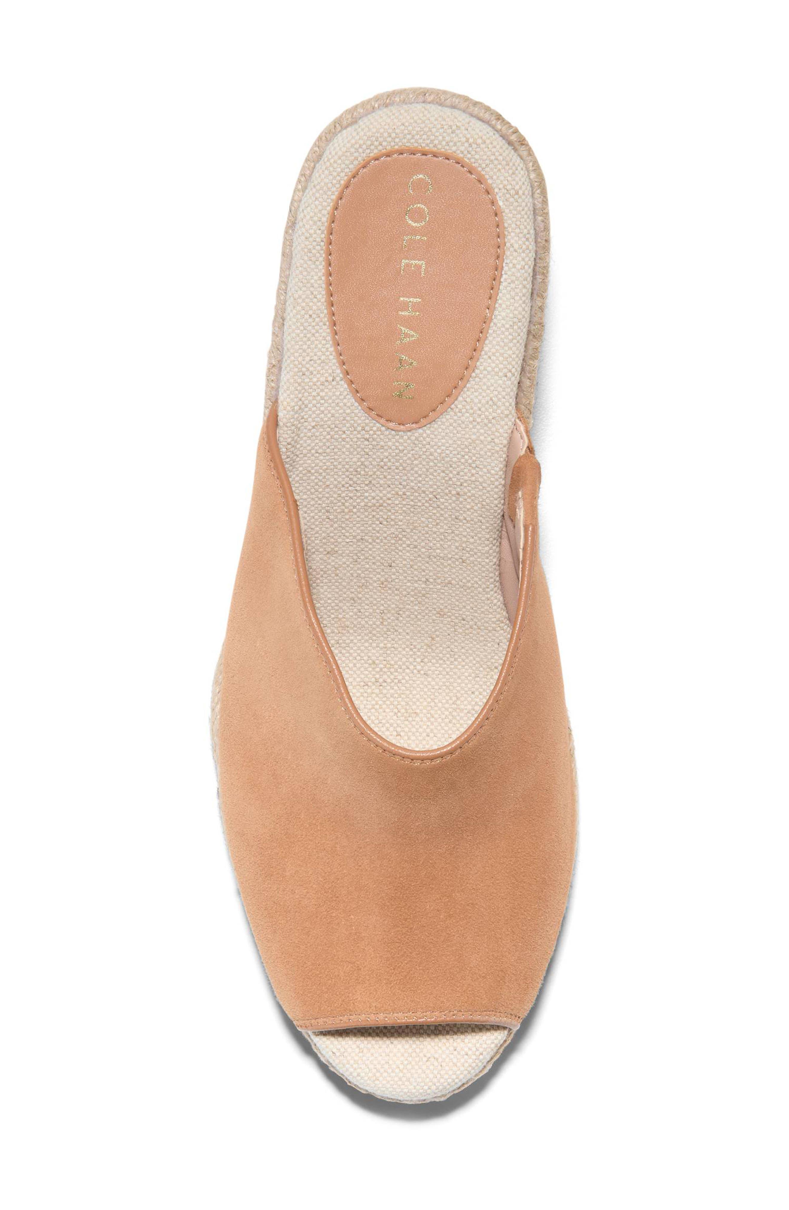 cole haan PECAN SDE Cloudfeel Southcrest Espadrille Wedge Sandal