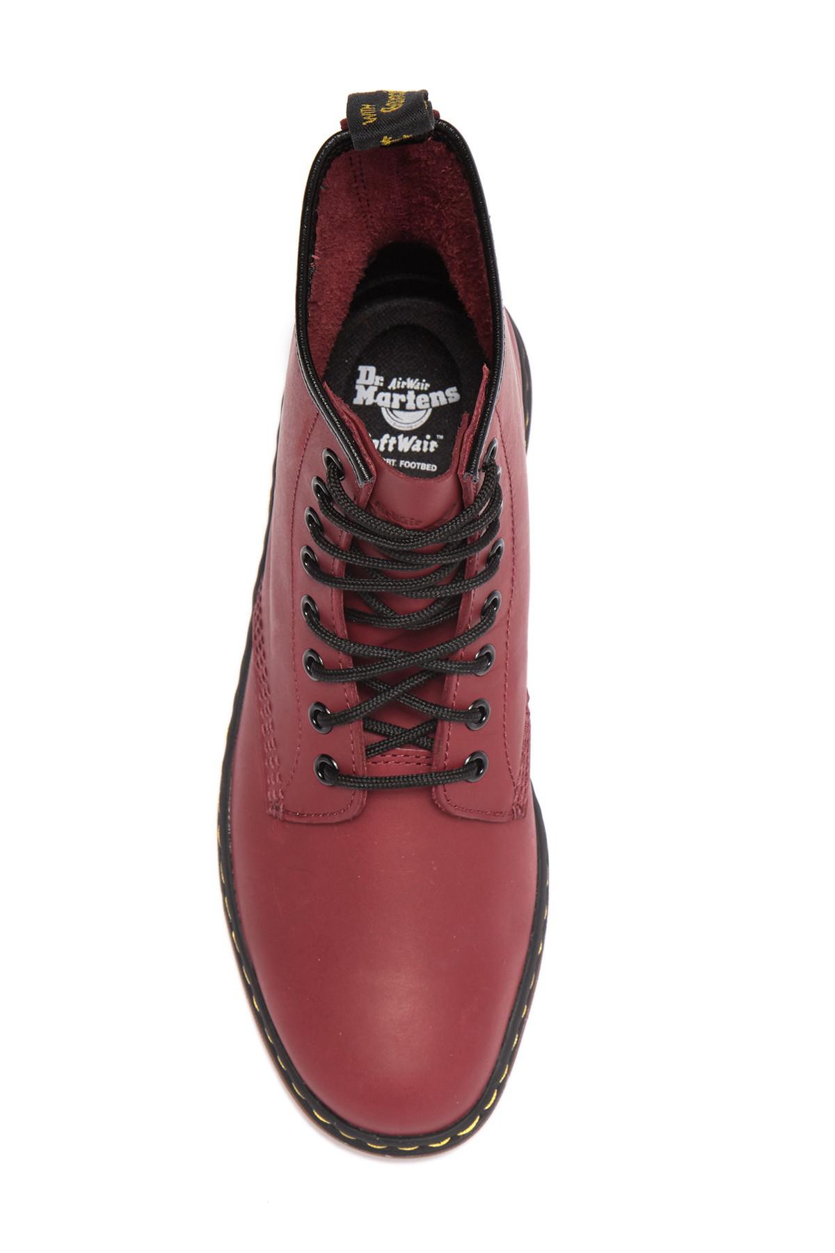 Dr. Martens Newton Leather Boot in Cherry Red (Red) for Men | Lyst
