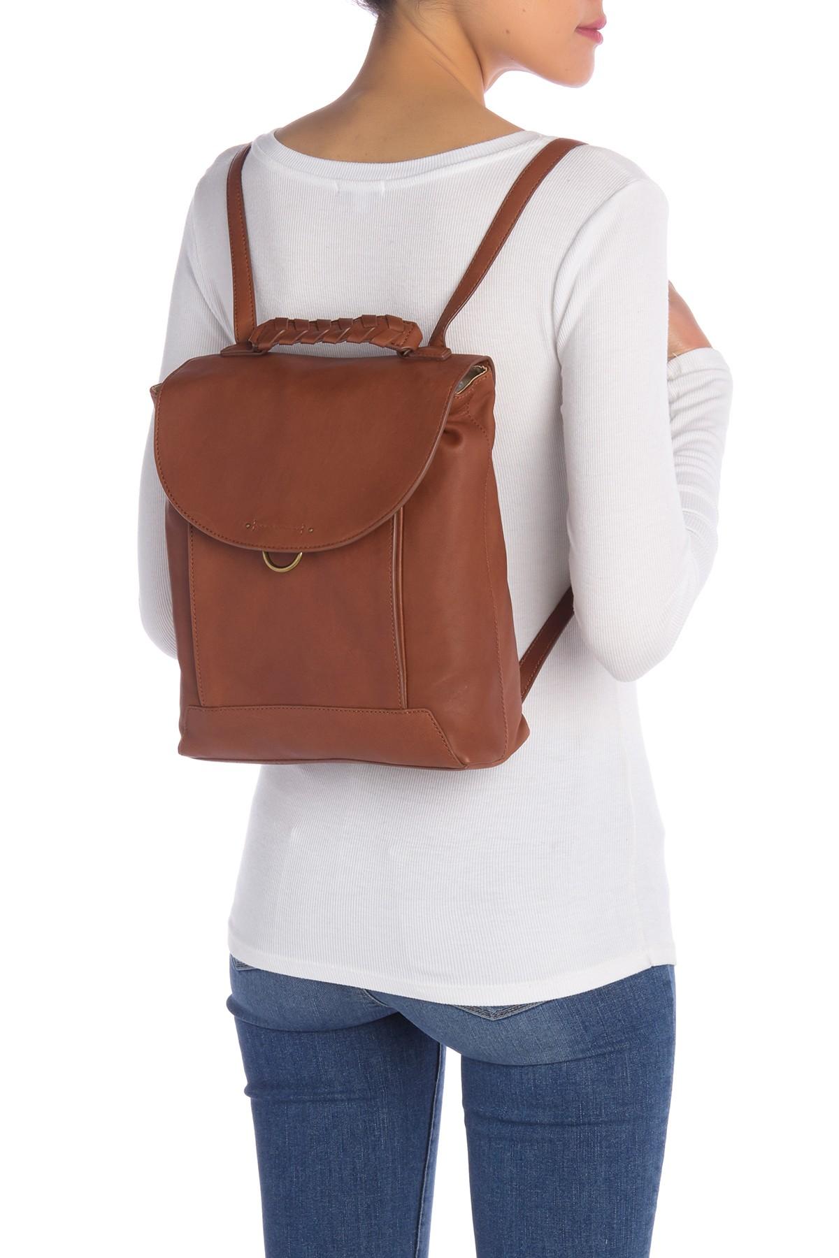 Lucky brand leather backpack sale