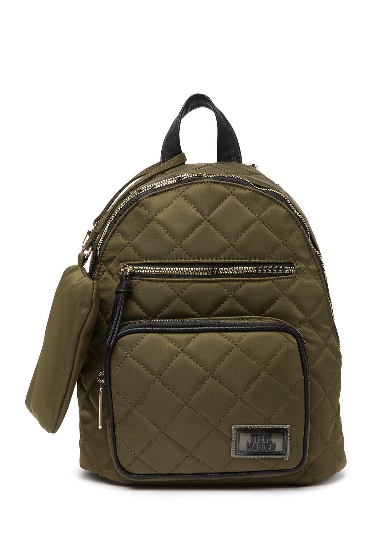 Steve Madden Quilted Nylon Backpack in Green | Lyst