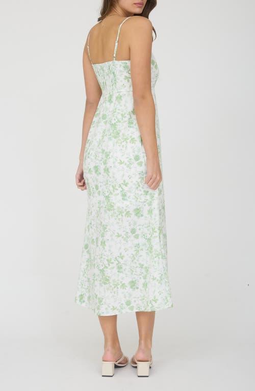 blu pepper green dress Floral Sleeveless Ruffle Tiered Hem Midi Dress MINT MULTI from Blu –  Urbanheer main image 0