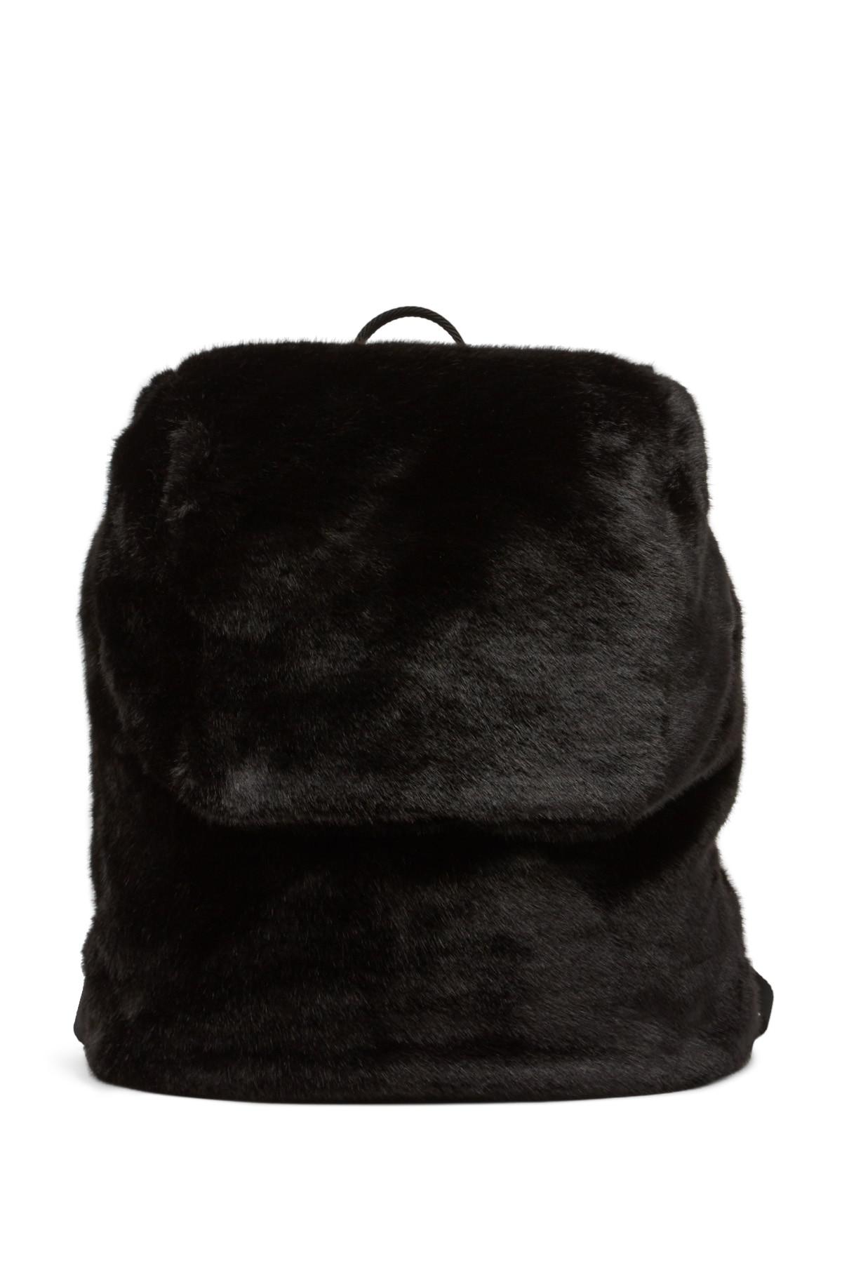 PUMA Fenty By Rihanna Faux Fur Backpack in Black | Lyst