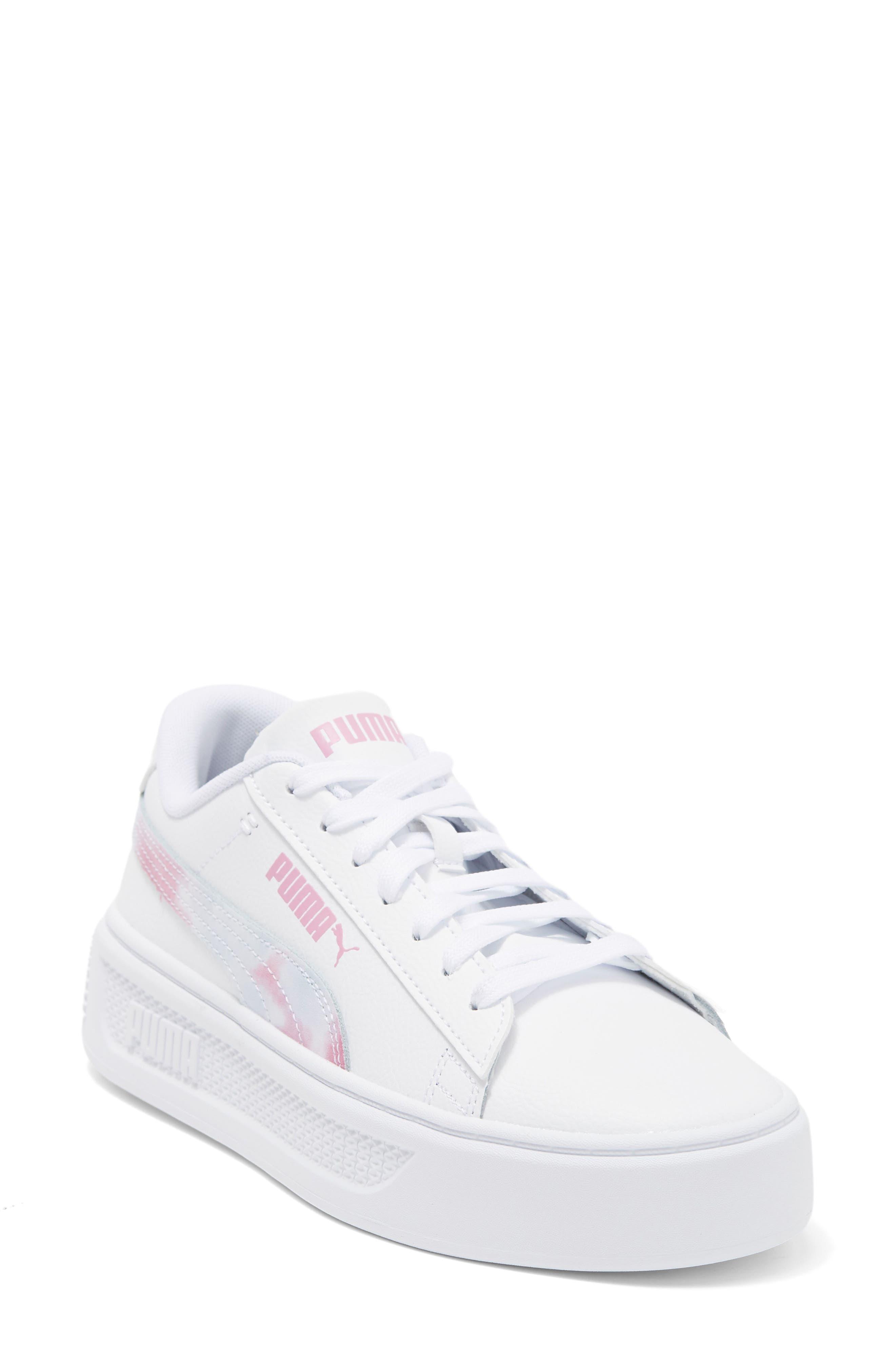 PUMA Smash Platform Sneaker in White | Lyst