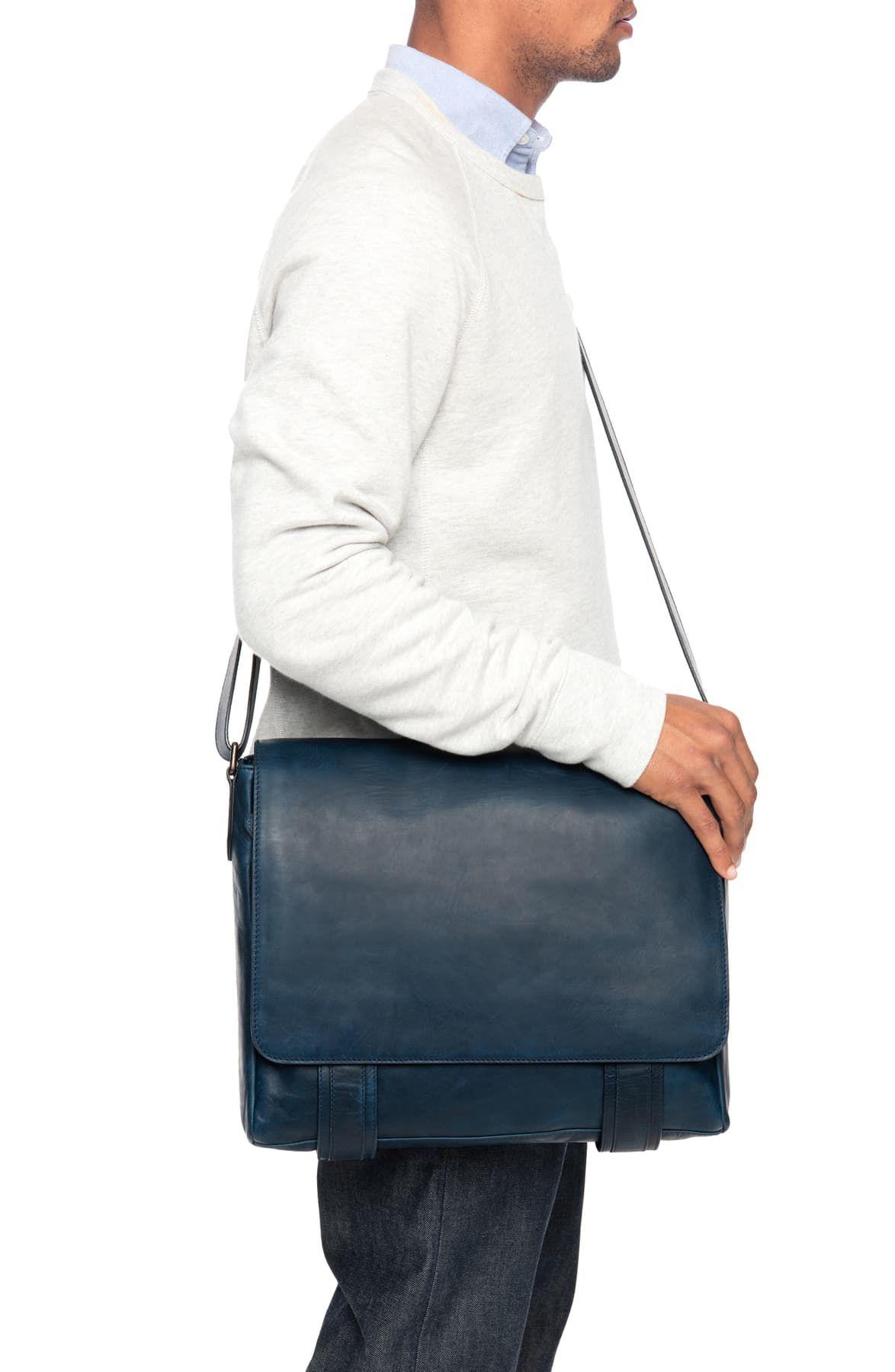 frye leather messenger bag