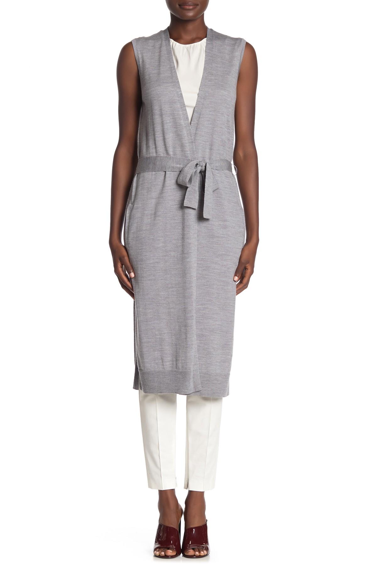 sleeveless wool cardigan