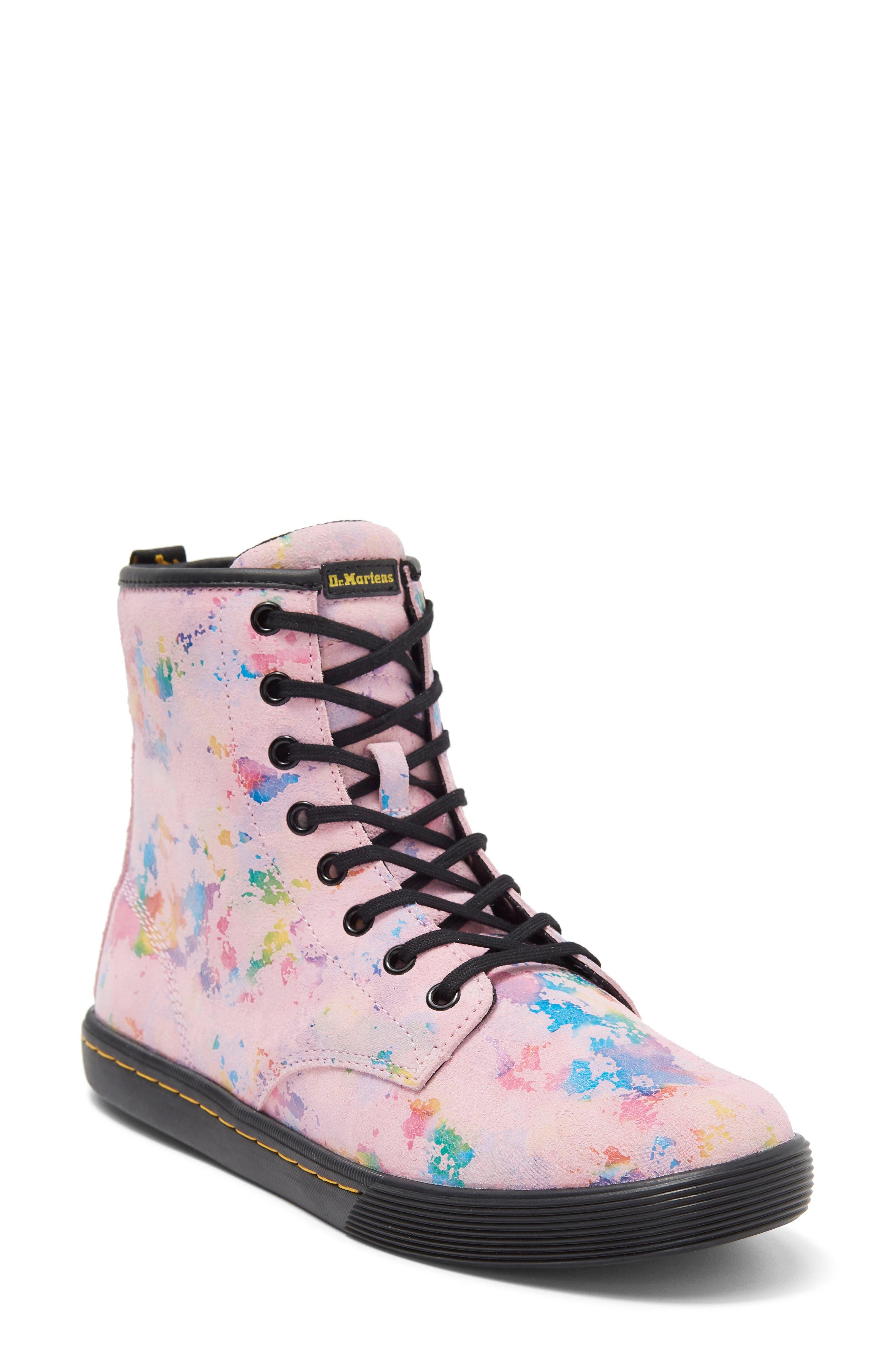 Dr. Martens Sheridan Rainbow Suede Boot in Pink | Lyst