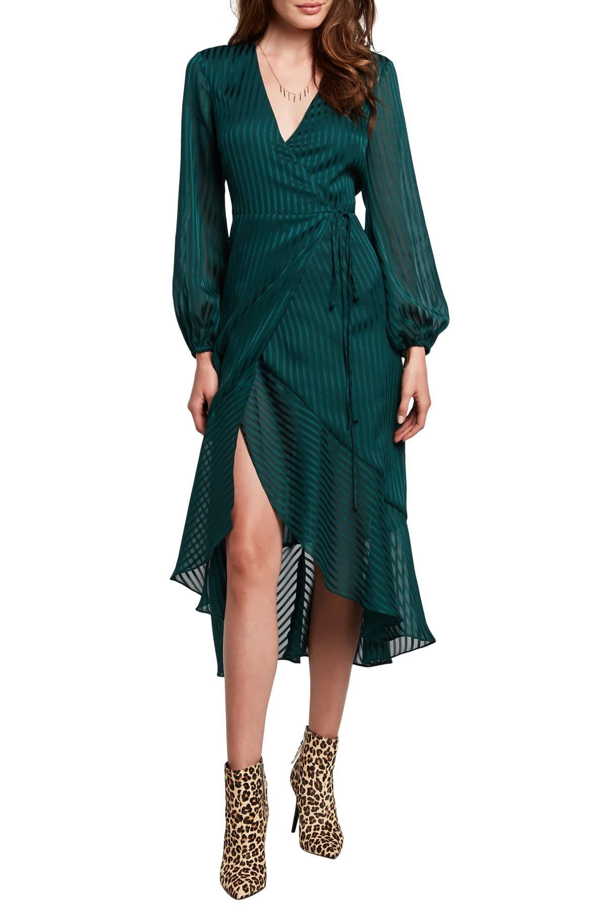midi wrap dress green Big sale - OFF 62%