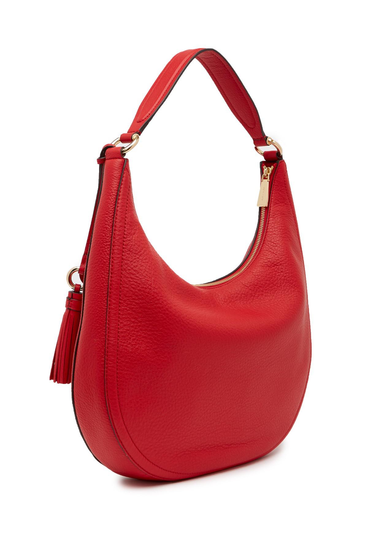 Michael Kors Large Leather Hobo Bag in Bright Red Red  Lyst